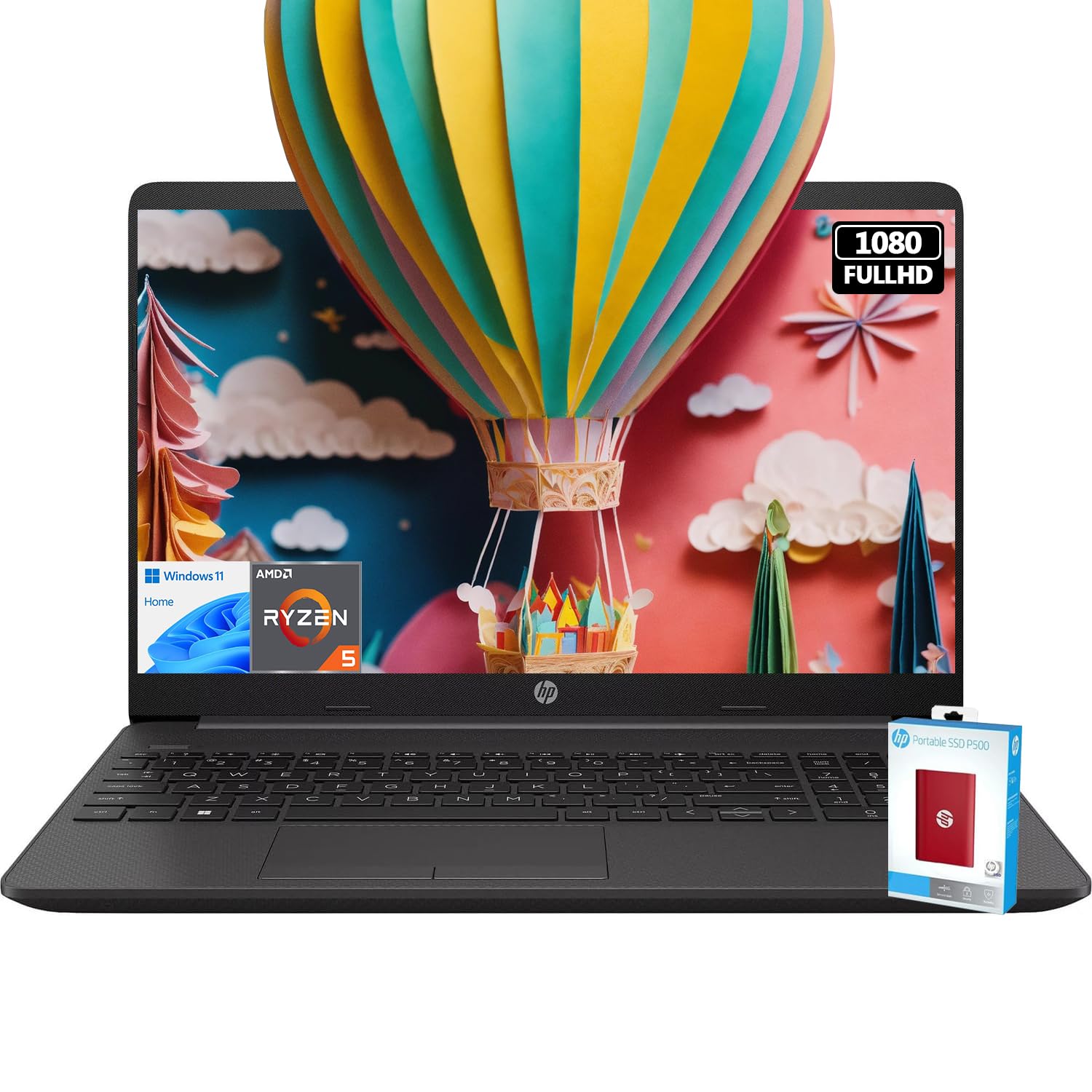 Hp Newest 15.6'' Fhd G8 Laptop, 64Gb Ram, 1Tb Ssd(512Gb Pcie & P500 500Gb External), Amd Ryzen 5 5500U 6 Core Processor(Beat I7 