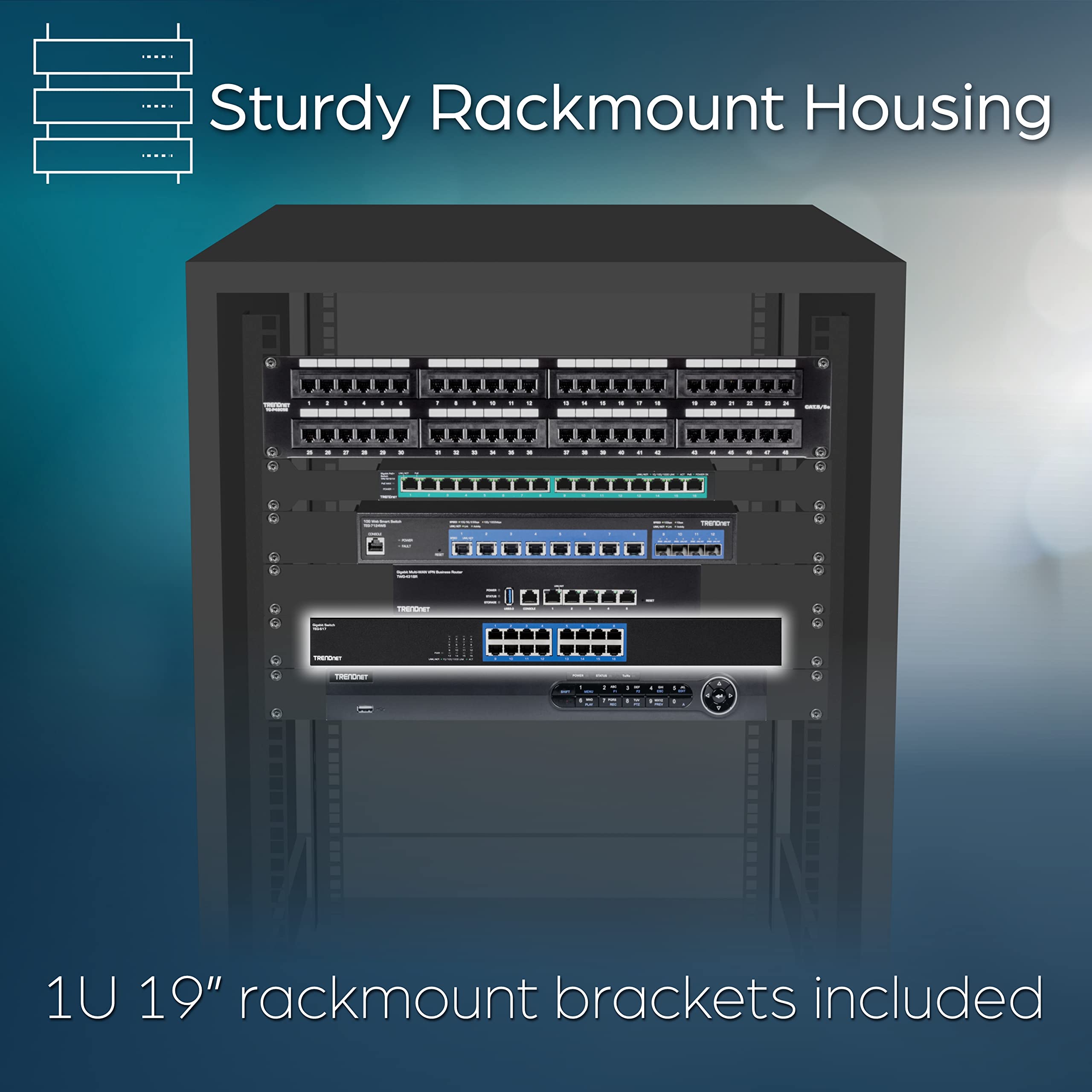 Trendnet 16 Port Gigabit Switch, Teg S17, 16 X Gigabit Rj 45 Ports, 32Gbps Switching Capacity, Fanless Design, Metal Enclosure,