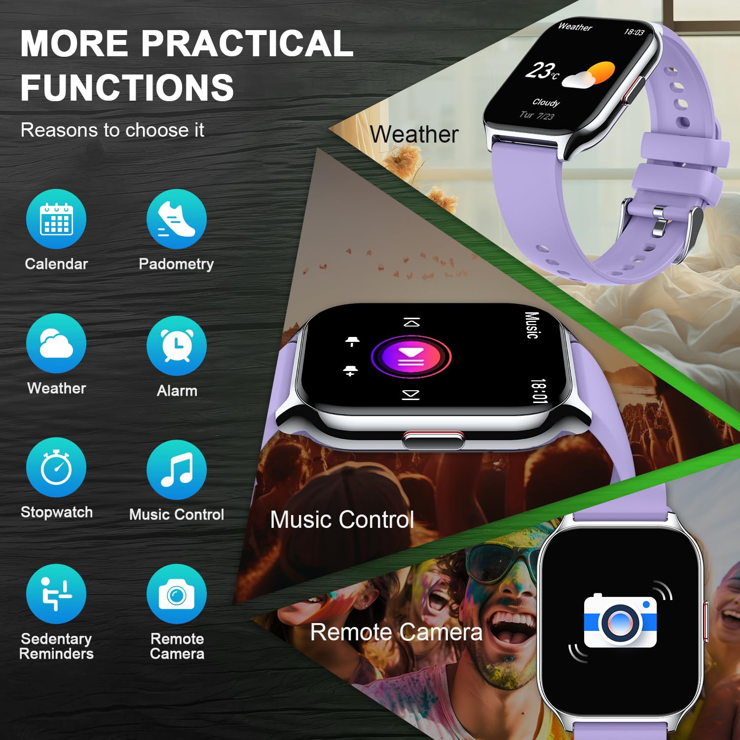 Smart Watch For Men Women Fitness: (Make/Answer Call) Bluetooth Smartwatch For Android Phones Iphone Outdoor Waterproof Digital