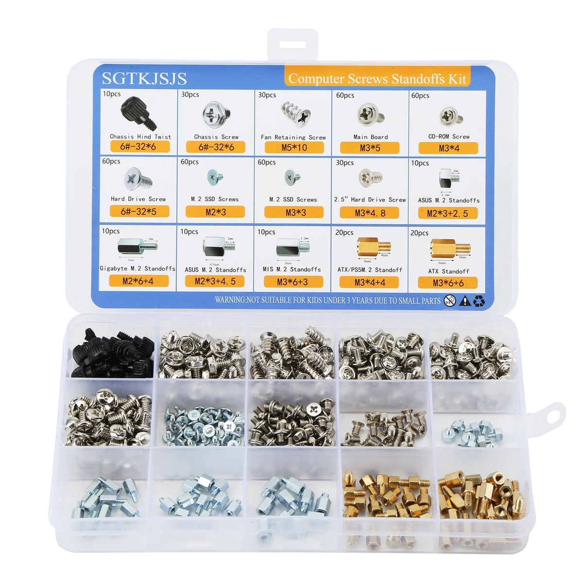 Pcie Nvme M.2 Mounting Screws Computer Screws Motherboard Standoffs Assortment Kit For Universal Motherboard, Hdd, Ssd, Hard Dri