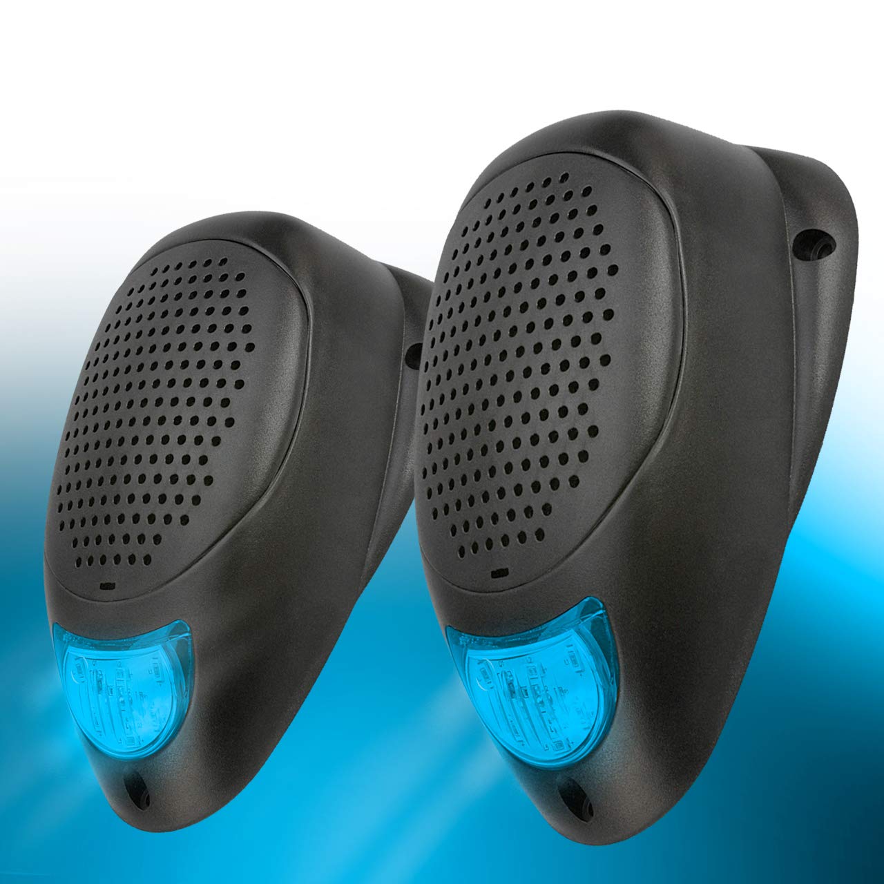 Magnadyne Ls2 Blu Linear Series Water Resistant 3 Inch Surface Mount Satellite Speaker W/Blue Led Lighting | Set Of 2