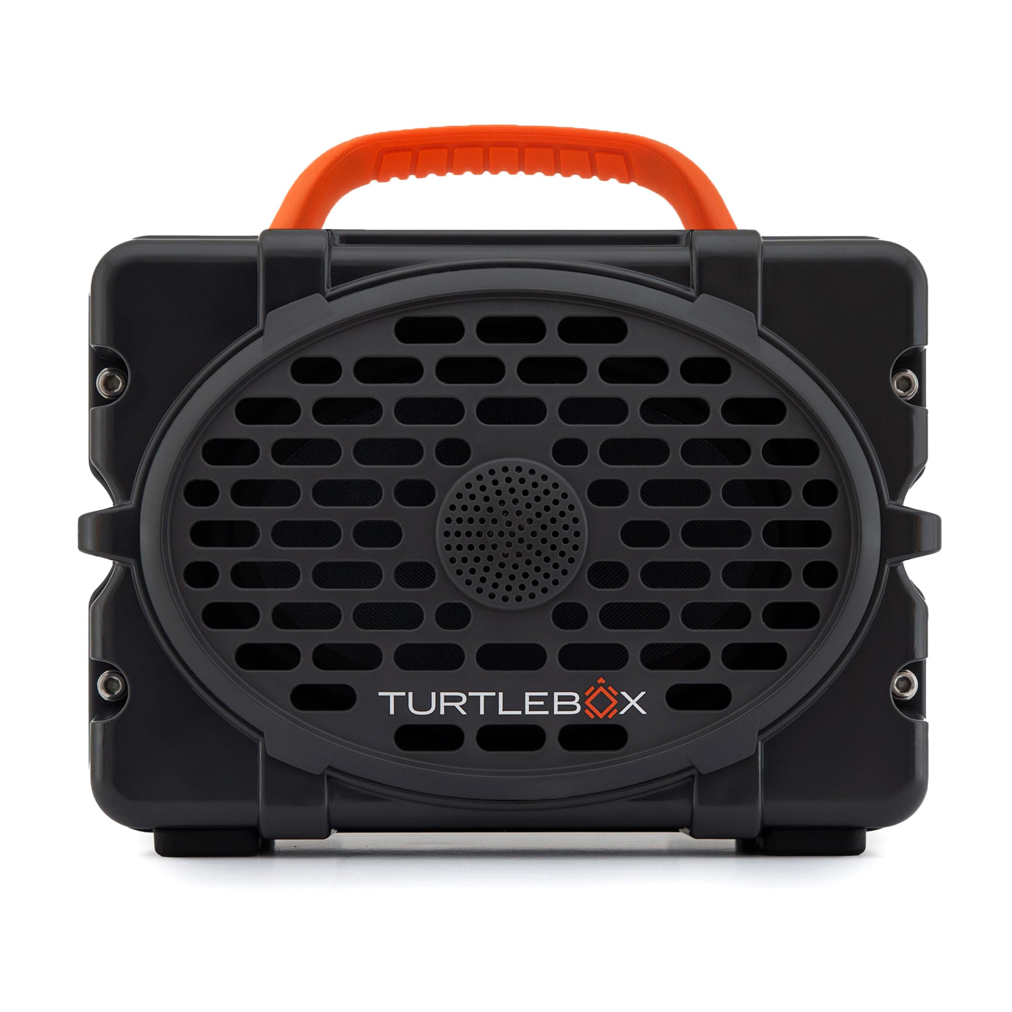 Turtlebox Original Gen 3 Outdoor Bluetooth Speaker, Gray/Blaze Orange