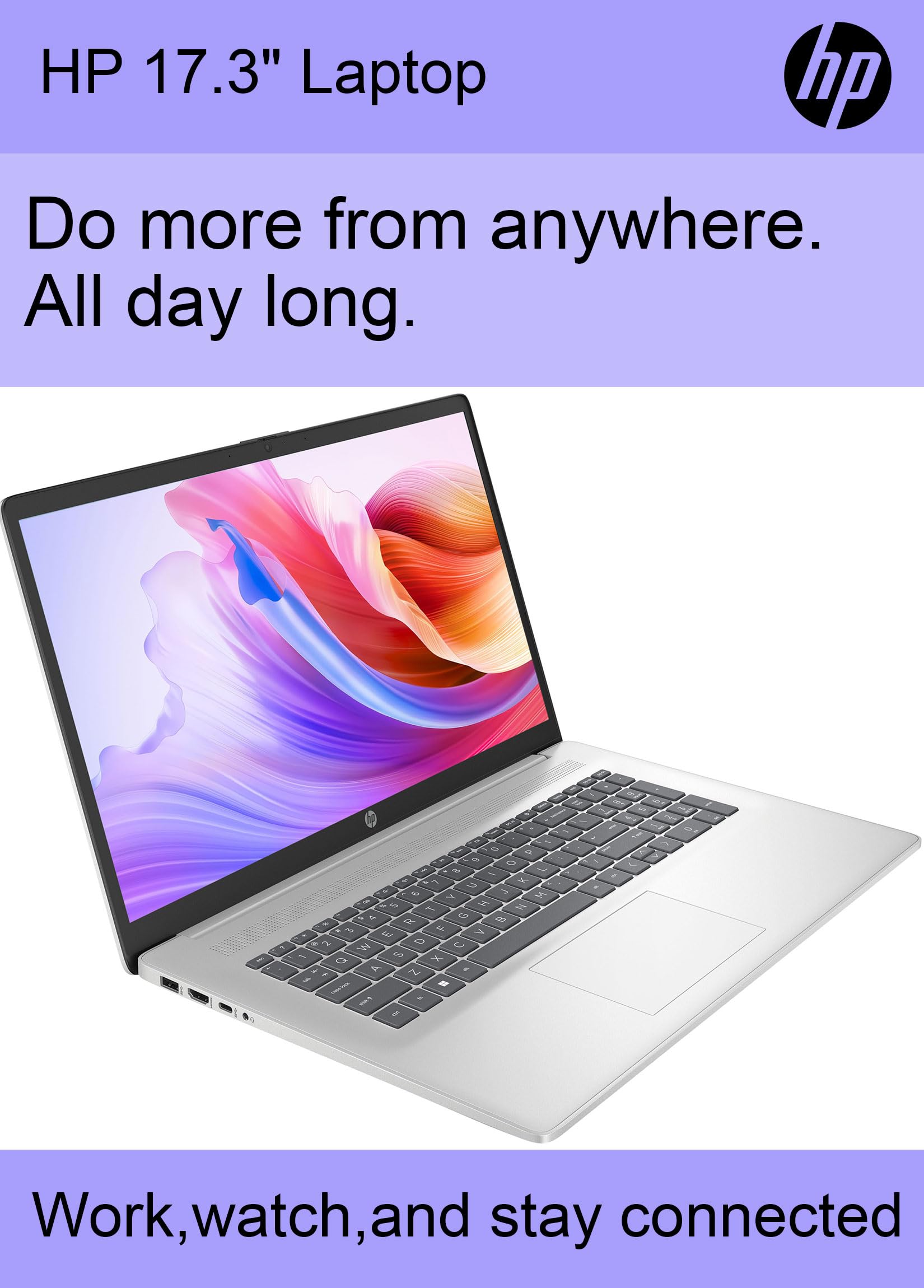 Hp 17 Flagship Laptop, Intel Core I3-1215U, 17.3'' Full Hd Laptop, Windows 11, 32Gb Ram, 512Gb Ssd, Anti-Glare Panel, Fast Charg