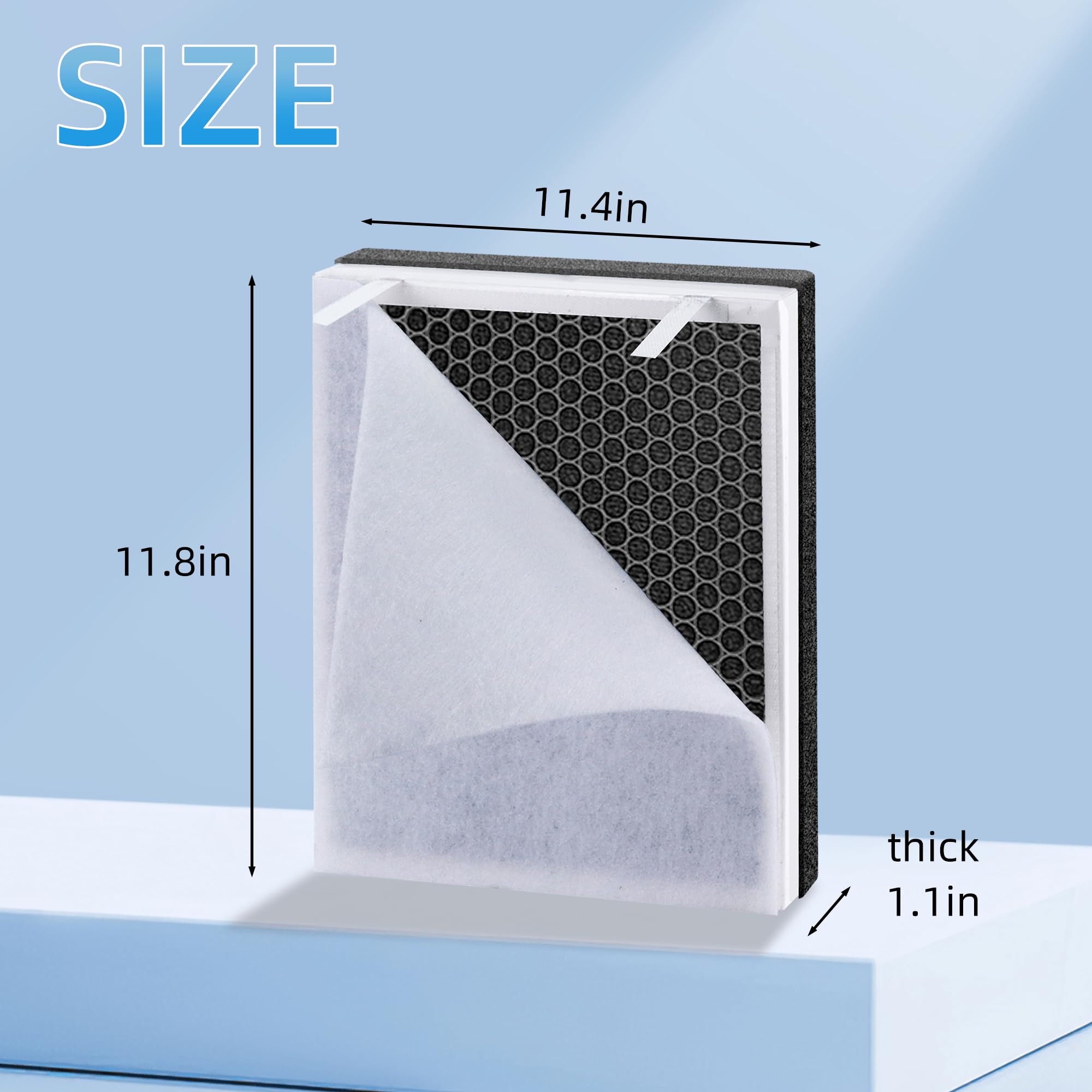 Appliancemates Vital 100 True Hepa Replacement Filter For Levoit Vital 100 Air Purifier, H13 And High Efficiency Activated Carbo