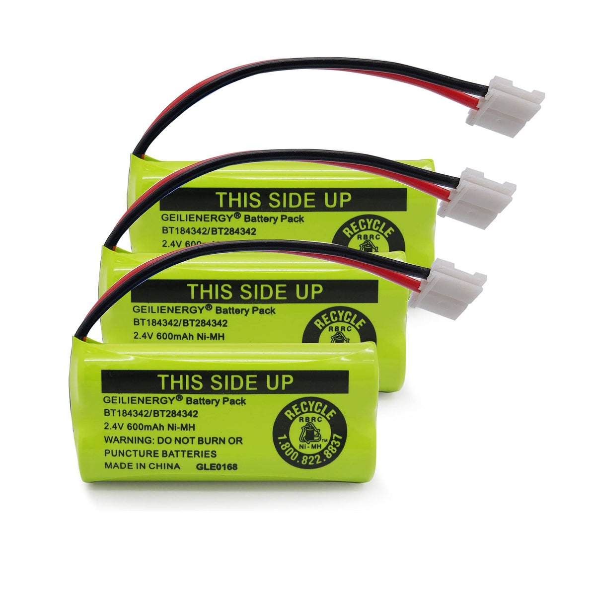 Geilienergy 2.4V Rechargeable Batteries Compatible With At&T/Lucent Bt18433 Bt184342 Bt-18433 Bt-184342 Bt-28433 Bt-284342 Bt-10