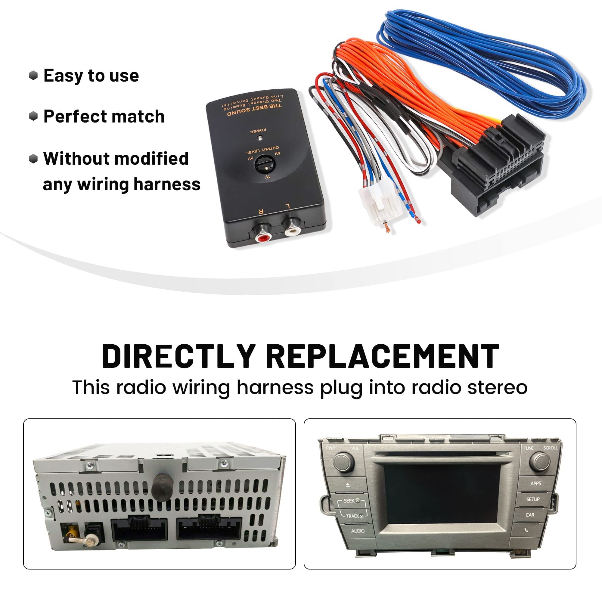 Nuith Add An Amplifier Subwoofer Interface Adapter Kit Select For Ford 2011 2018 F150 Explorer Fusion Mustang Factory Oem Radio