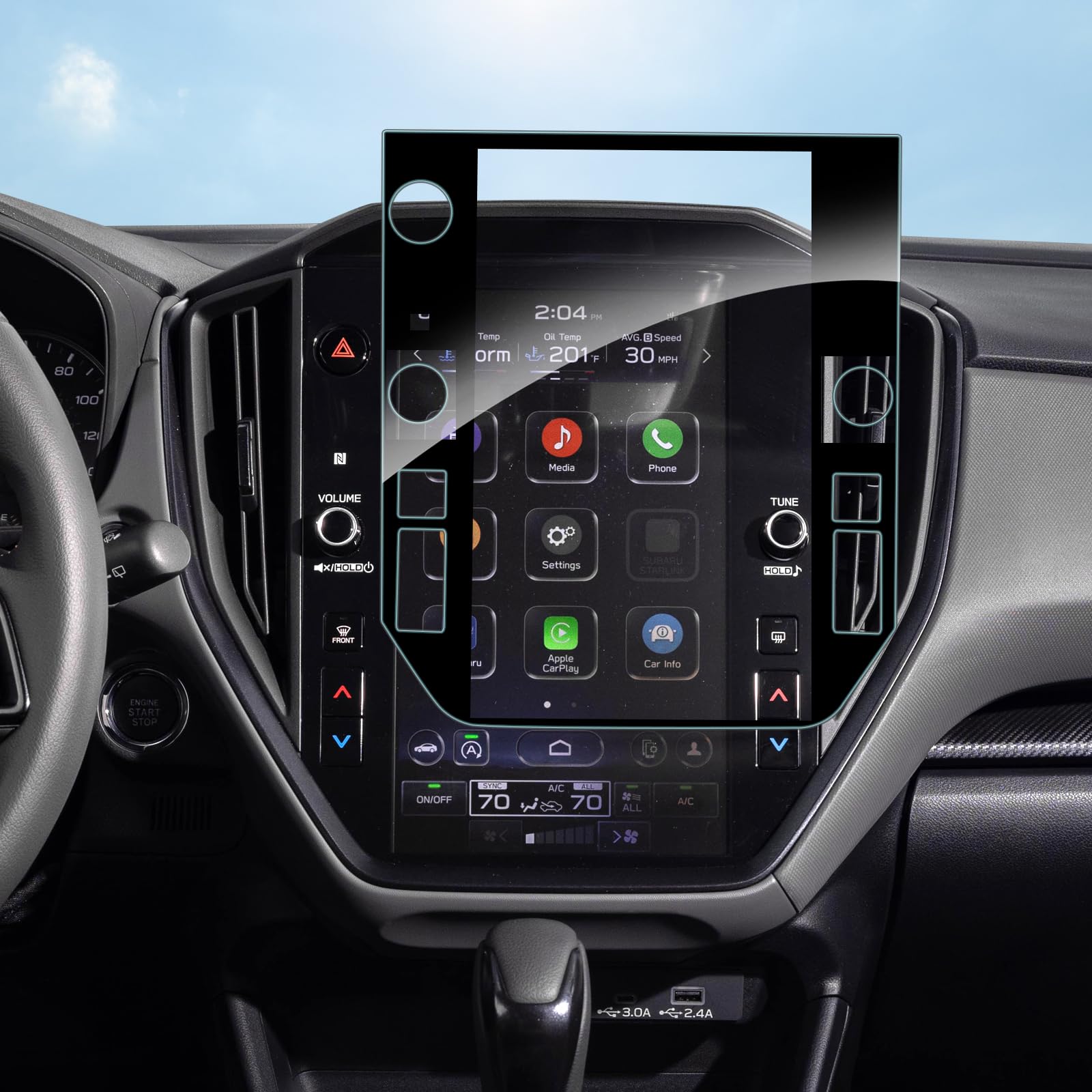 Shaohao For 2024 Subaru Crosstrek Screen Protector, For 2024 Subaru Crosstrek (Premium/Sport/Limited/Wilderness) 11.6 In Touch Screen 9H Tempered Glass Protector Starlink Crosstrek Xv 2024 Accessories