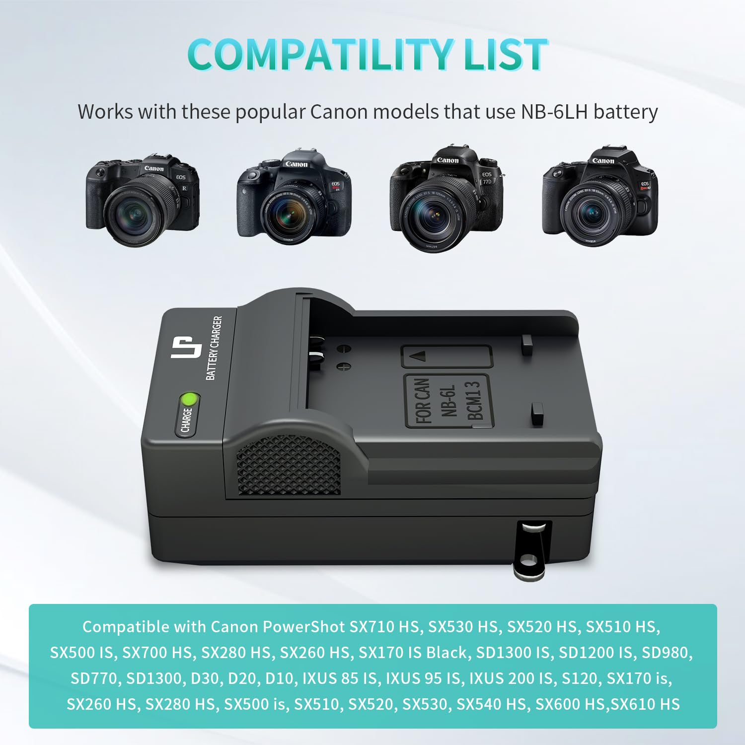 Lp Nb 6L Nb 6Lh Battery Charger, Camera Charger For Canon Powershot S120, Sx170 Is, Sx260 Hs, Sx280 Hs, Sx500 Is, Sx510, Sx520,