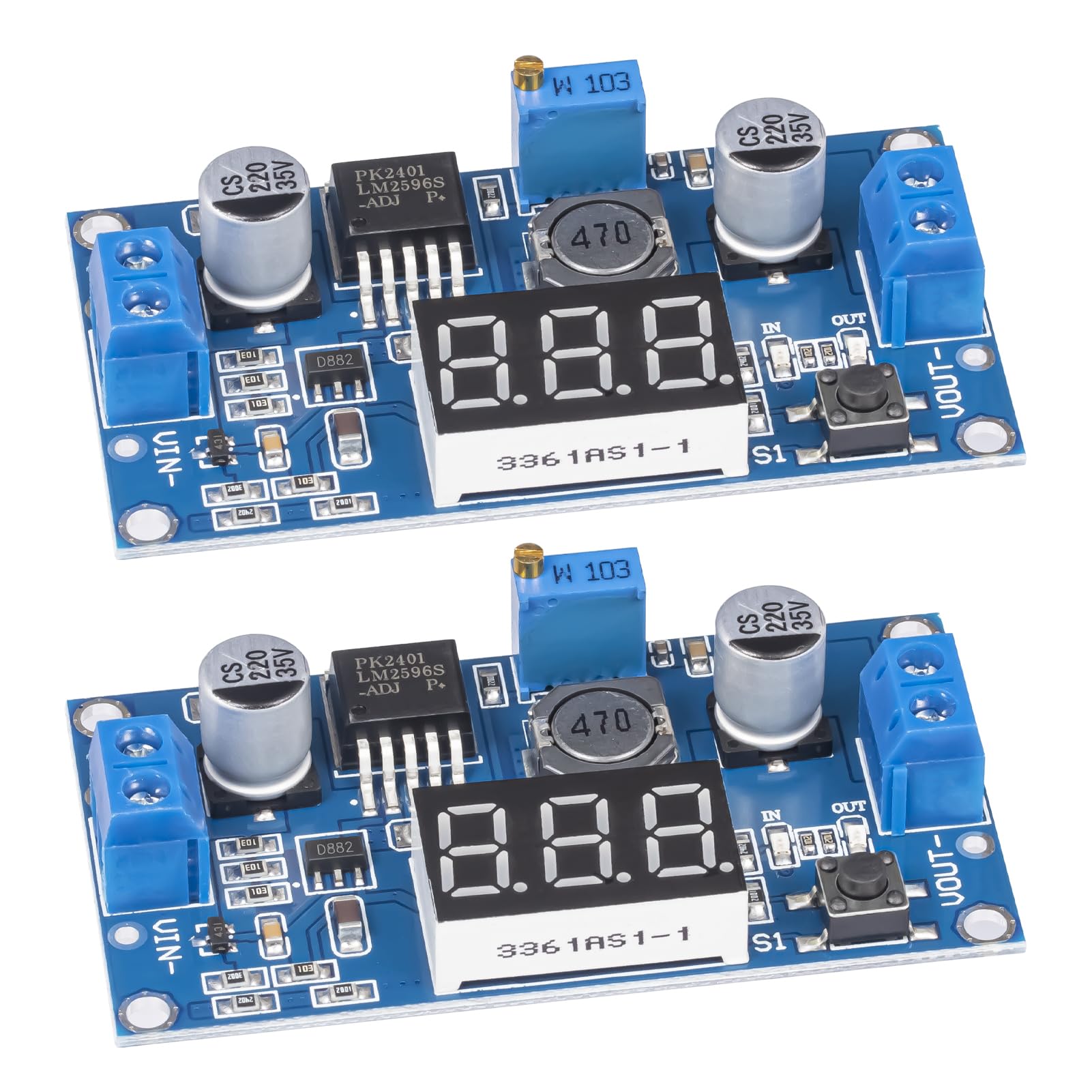 Jtarea Lm2596 Lm2596S Dc Dc Buck Converter Voltage Regulator Adjustable Dc To Dc 4.0 40V To 1.25 37V 2A Power Supply Module With