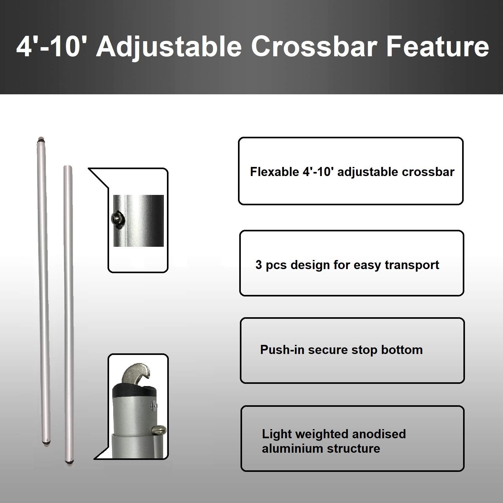 Crowd Control Center Pipe And Drape Backdrop Photobooth Wedding Party Convention Tradeshow Kit Framework Only (Adj Upright Exten