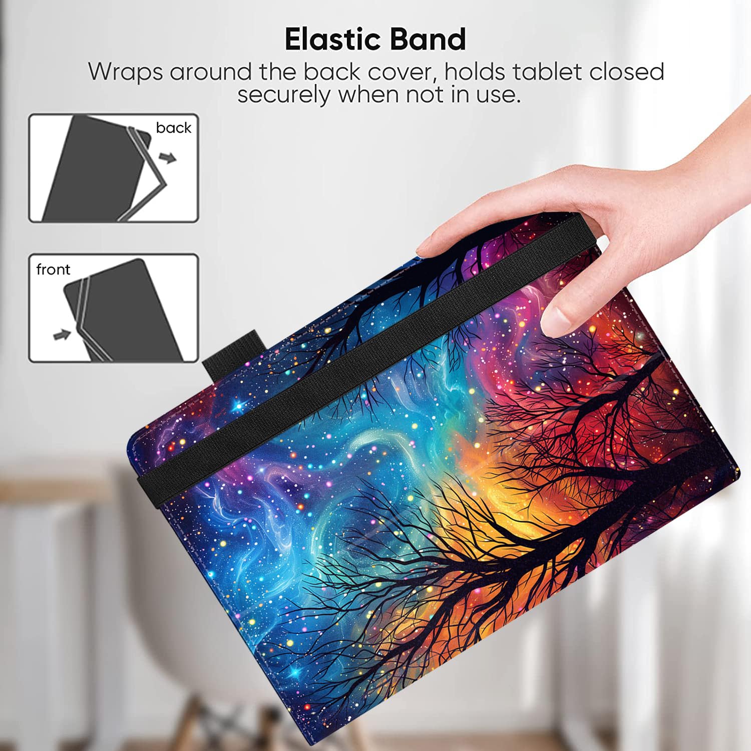 Pudiceva Universal Case For 10 10.1 Inch Tablet,Slim Folio Protective Cover For 9.6'' 10'' 10.1'' 10.5'' And All 9'' 10.5'' Touc