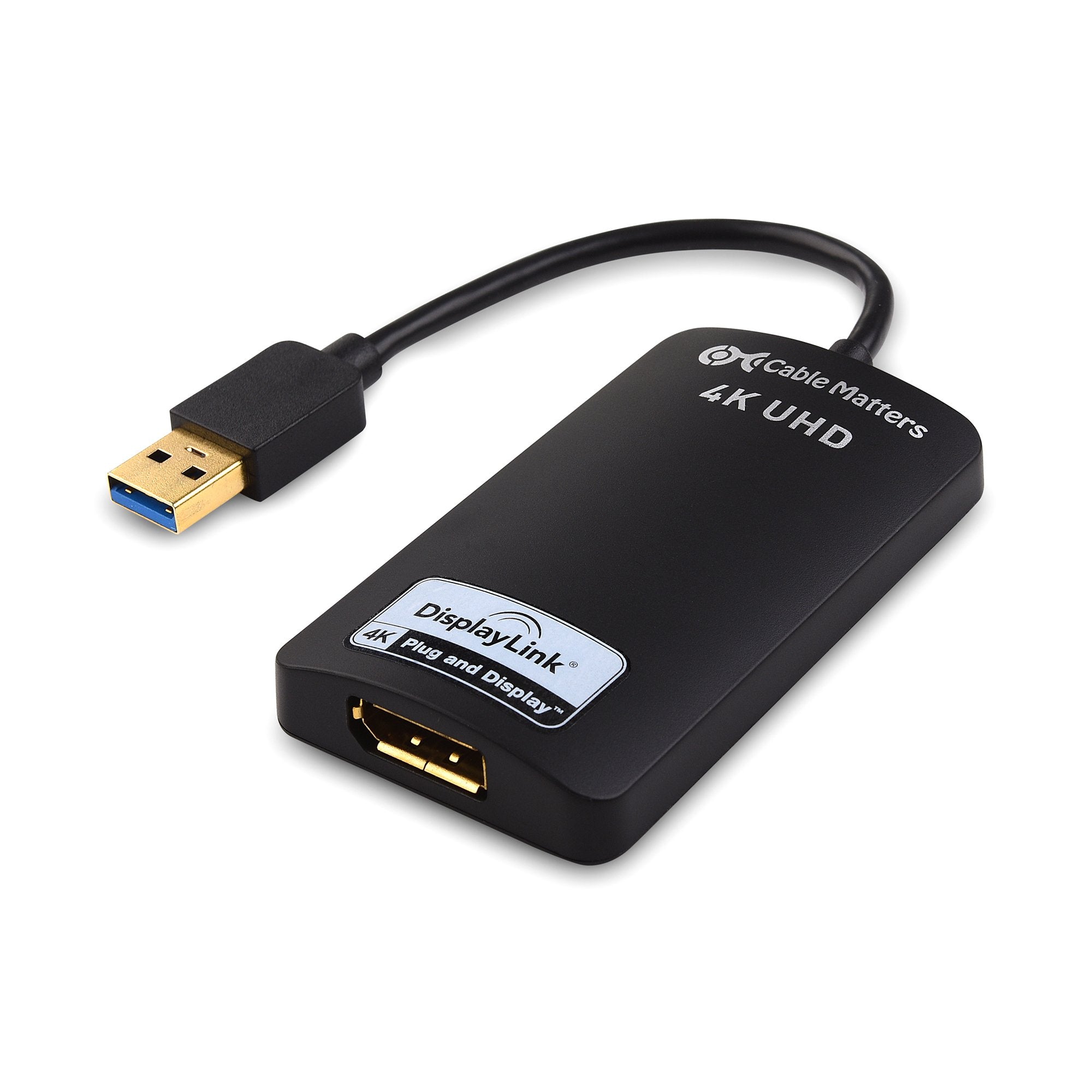 Cable Matters USB to 4K DisplayPort Adapter, USB 3.0 to DisplayPort, USB3 to DP Adapter for Windows
