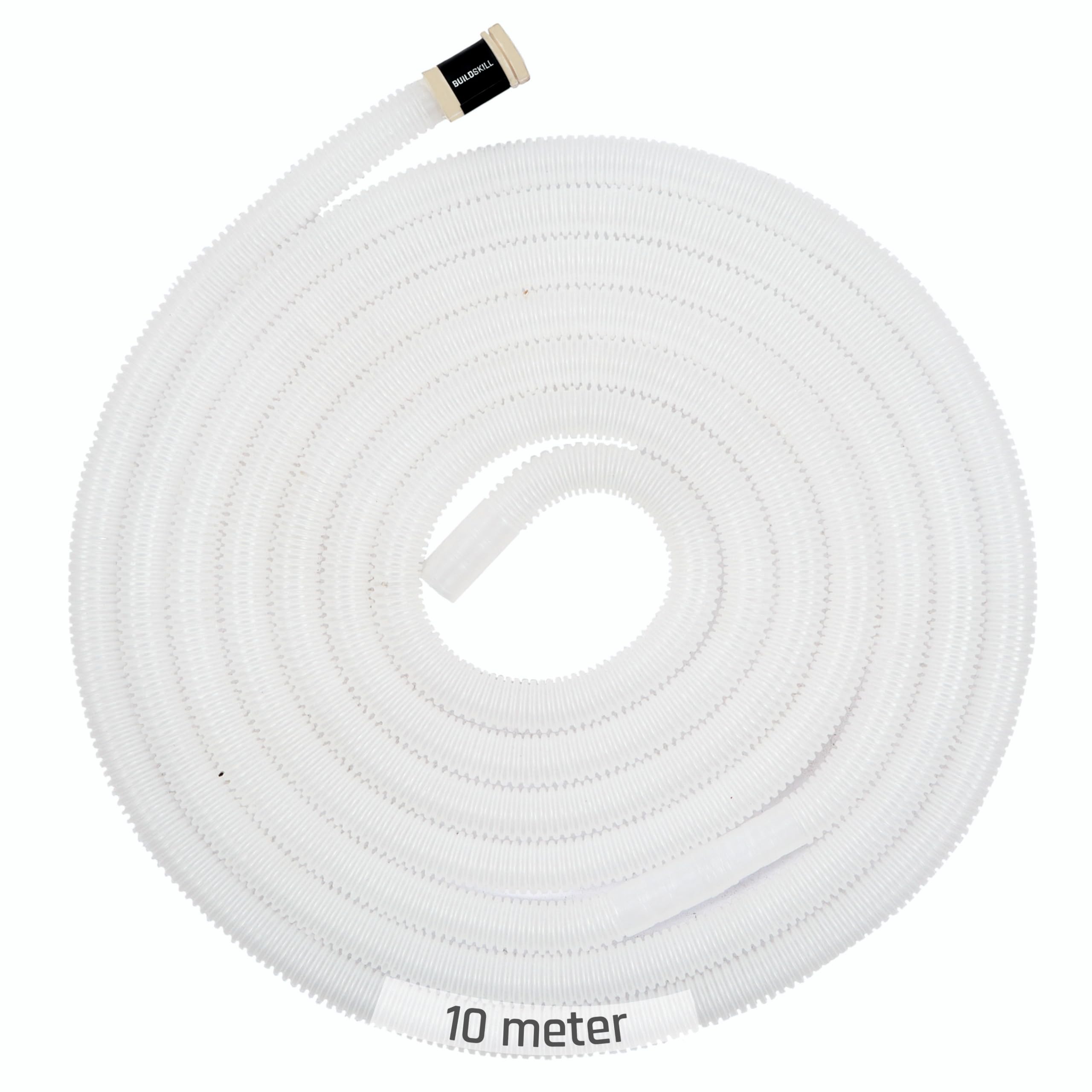Buildskill 10M Transparent Drain Pipe For Split Ac & Window Ac, Durable Ac Water Drain Pipe, Flexible Ac Outlet Drain Water Pipe
