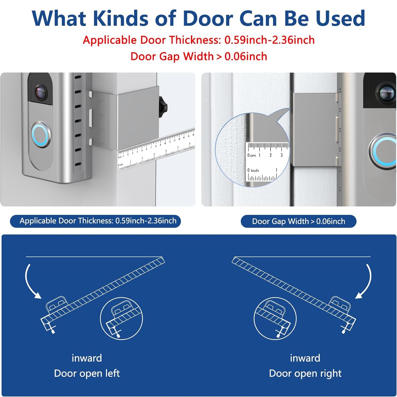 Kimilar Anti Theft Video Doorbell Mount Compatible With Most Wireless Video Doorbell, Adjustable Mounting Bracket Accessories Fo