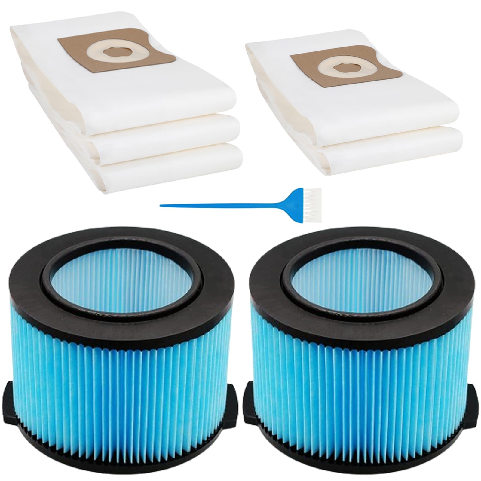 Vf3500 Filter Replacement For Rigid Shop Vac Filter 4 Gallon, 3 Layer Fine Dust Wet/Dry Filter + Vf3501 High Efficiency Vacuum B