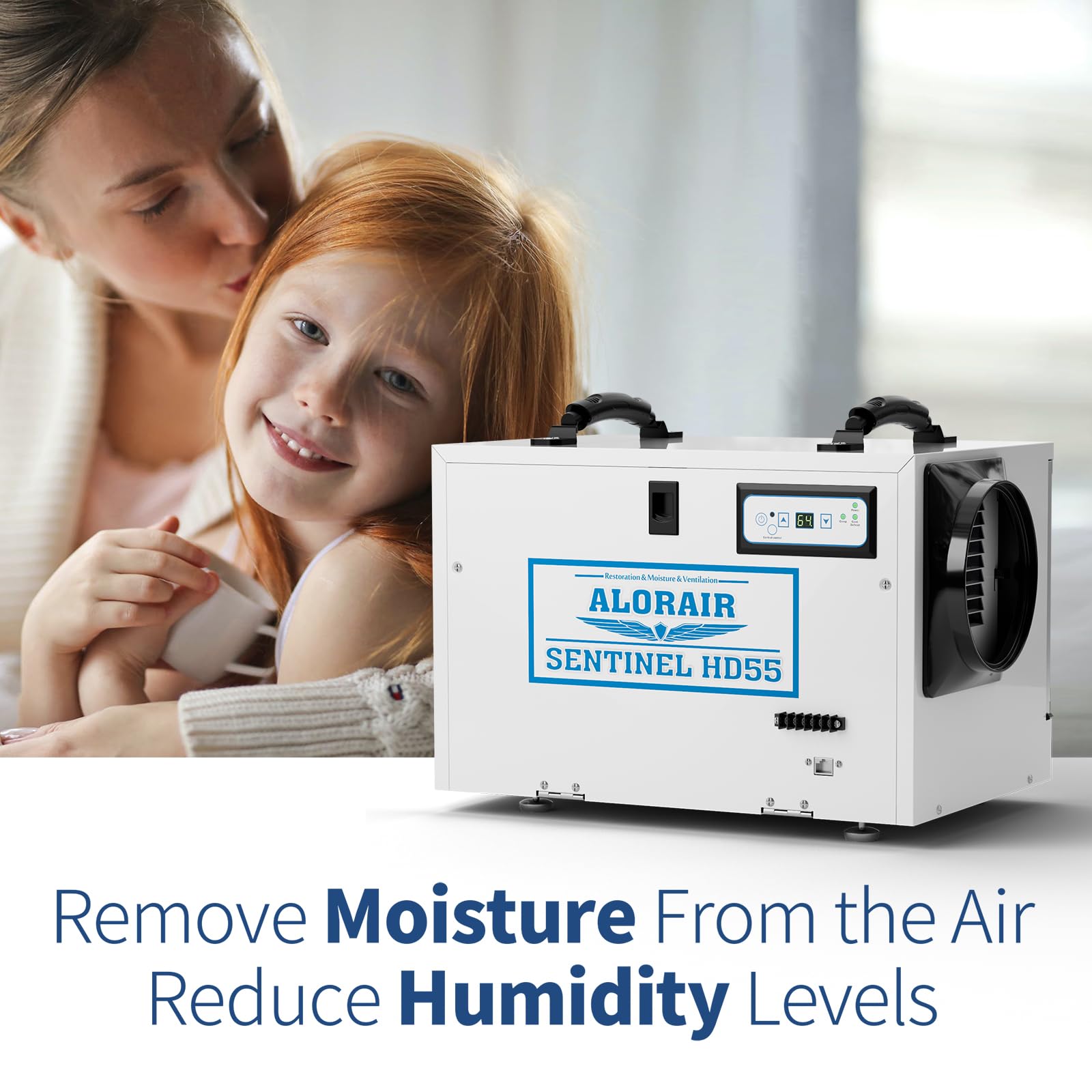 Alorair 120 Pints Commercial Dehumidifier For Crawl Spaces & Basements With Drain Hose, Compact Dehumidifiers For Home And Indus