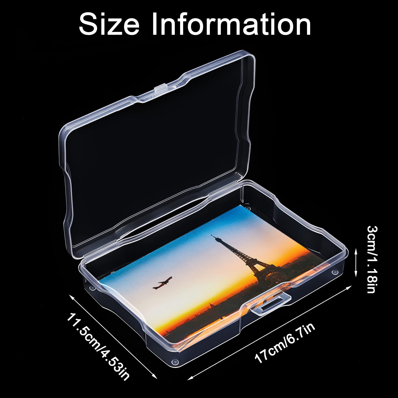 Geelin 30 Pcs Clear Photo Storage Boxes For 4'' X 6'' Pictures Transparent Photo Case Plastic Photo Organizers And Storage Photo