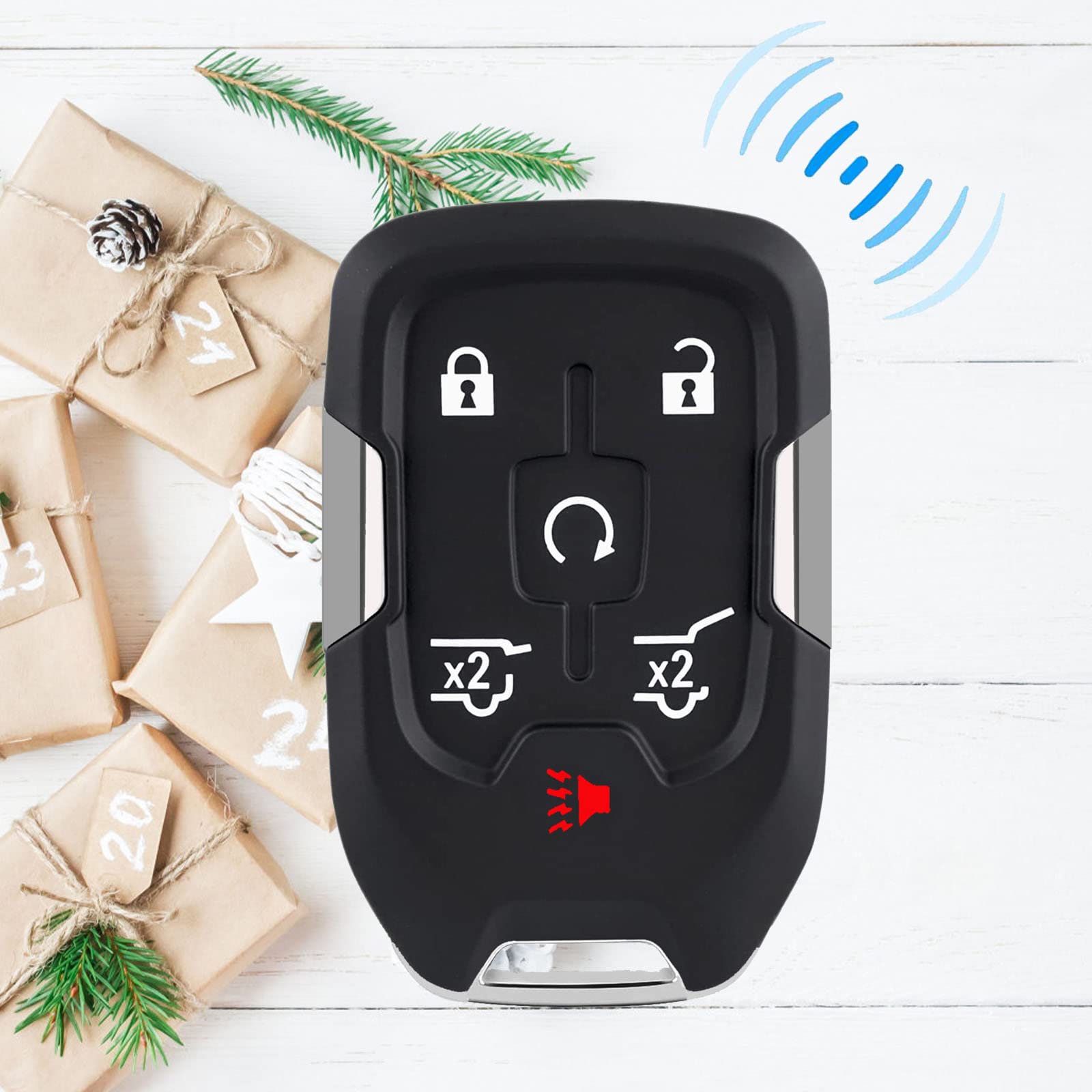 Self-Programmable Replacement For Proximity Smart Keyless Entry Remote Control Key Fob Compatible With 2015-2020 Chevy Suburban