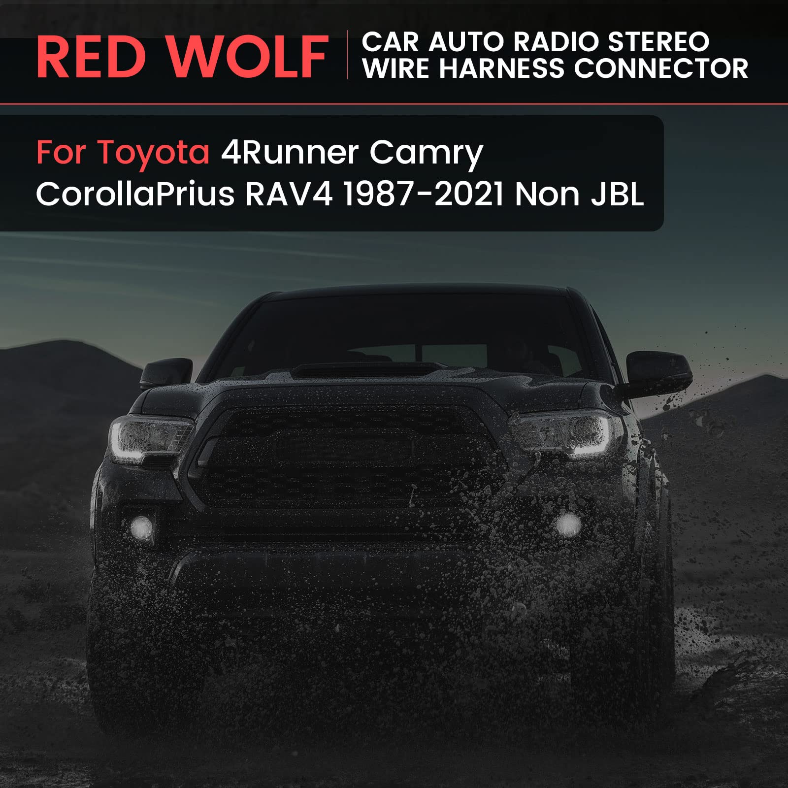 Red Wolf Radio Wiring Harness Connector Select For Toyota 4Runner Camry Corolla Prius Rav4 1987 2019 Mount Aftermarket Car Stereo Wire Cable Plug