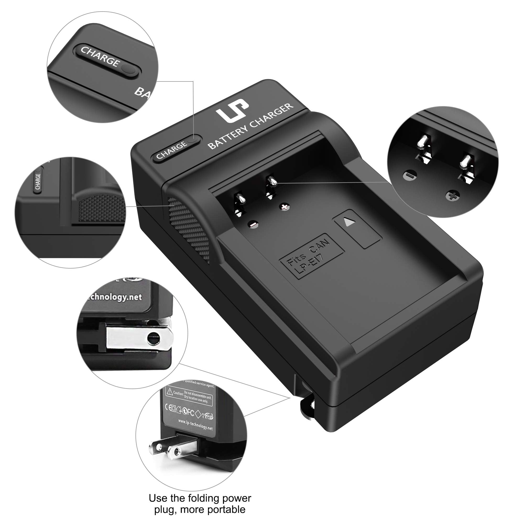 Lp Lp E17 Battery Charger, Charger Compatible With Canon Eos Rebel T7I, T6I, T6S, Sl3, Sl2, 77D, 9000D, 8000D, 800D, 760D, 750D,