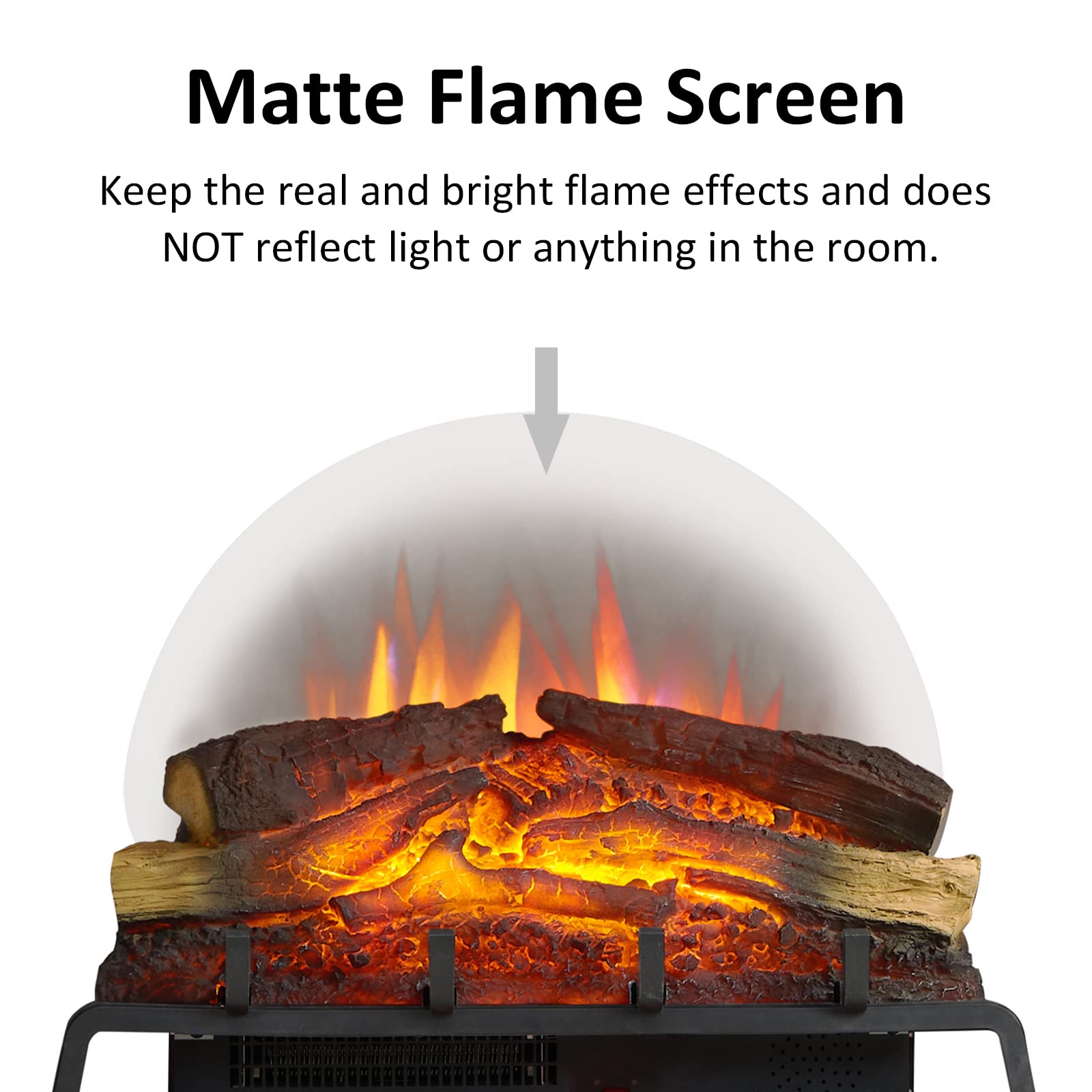 Legendflame 25 W Free Standing Electric Fireplace Log Set (Ef484), Fireplace Insert, Heater 750W/1500W, Crackling Sound, Remote