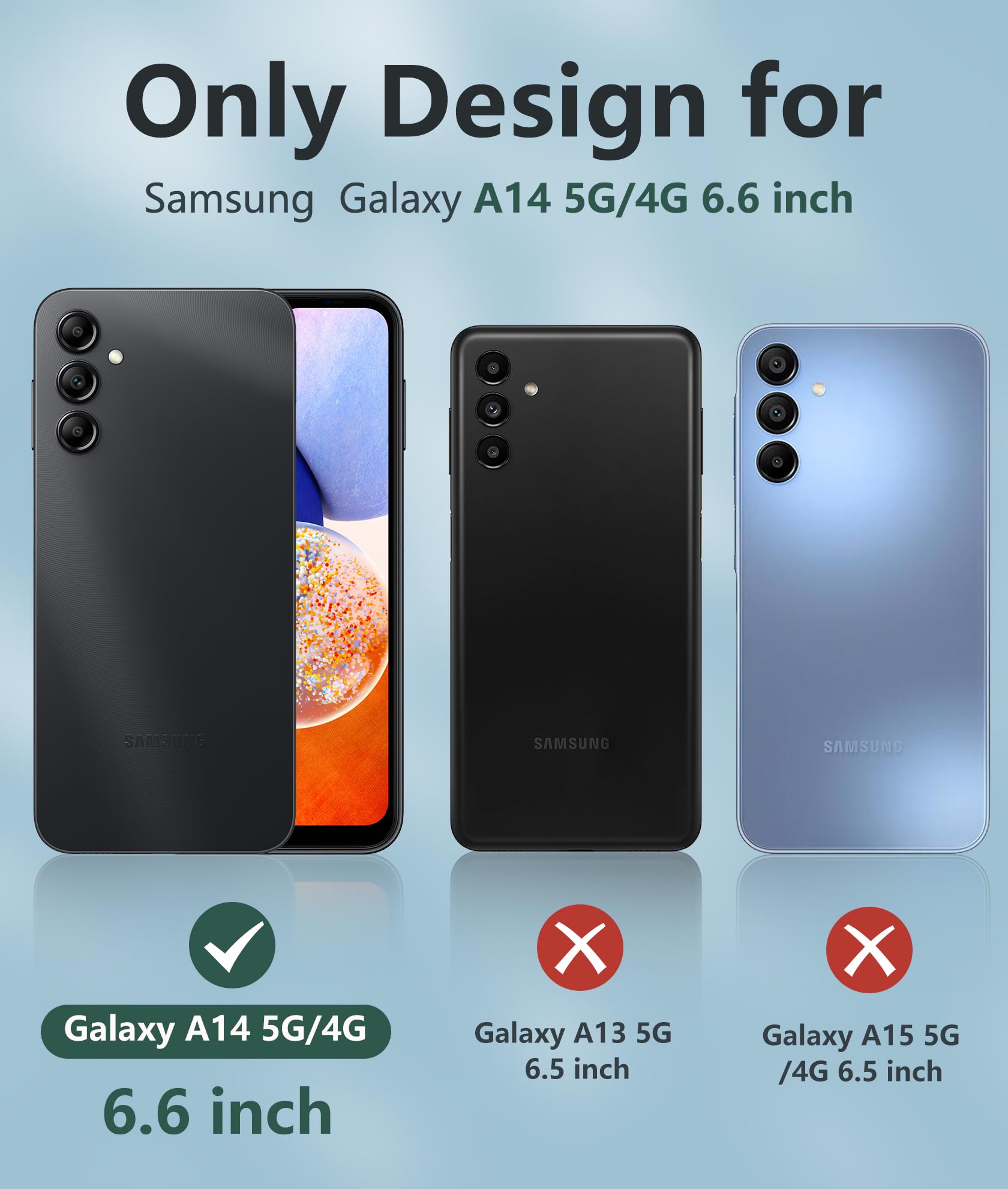 Fntcase For Samsung Galaxy A14 5G Case: Clear Shockproof Protective Phone Case With Built In Screen Protector   Slim Rugged Dual