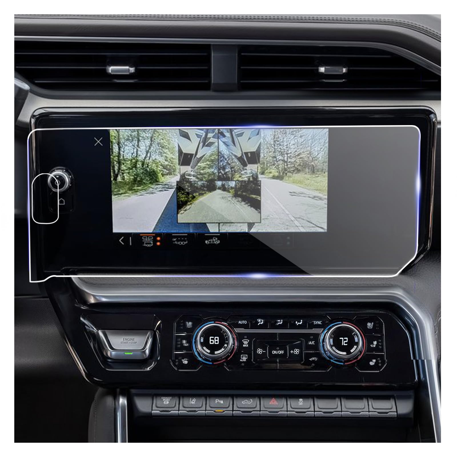 Carwiner Screen Protector For Chevy Chevrolet Silverado & Gmc Sierra 13.4� 2022 2025 1500 2500 3500 For Chevy Silverado Anti Glare Fingerprint Navigation Protection Tempered Glass Accessories