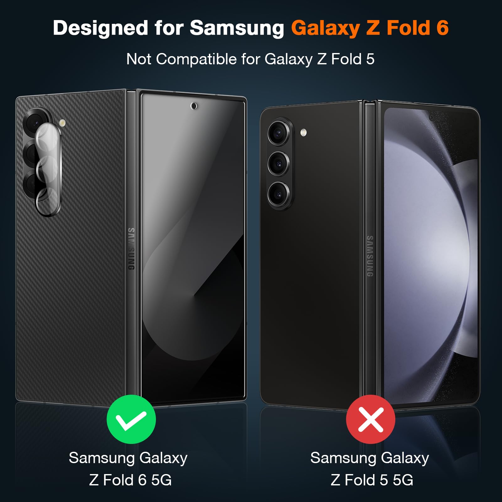 Lk 2 Pack For Samsung Galaxy Z Fold 6 Screen Protector+ 2 Pack Camera Lens Protector, Hd Clear Tempered Glass Screen Protector F