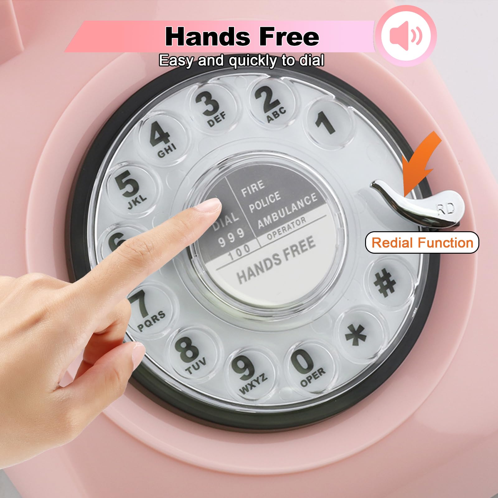 Sangyn Retro Rotary Phones Vintage Landine Telephone 1960S Style Old Fashioned Desk Corded Phones With Mechanical Ringer For Hom