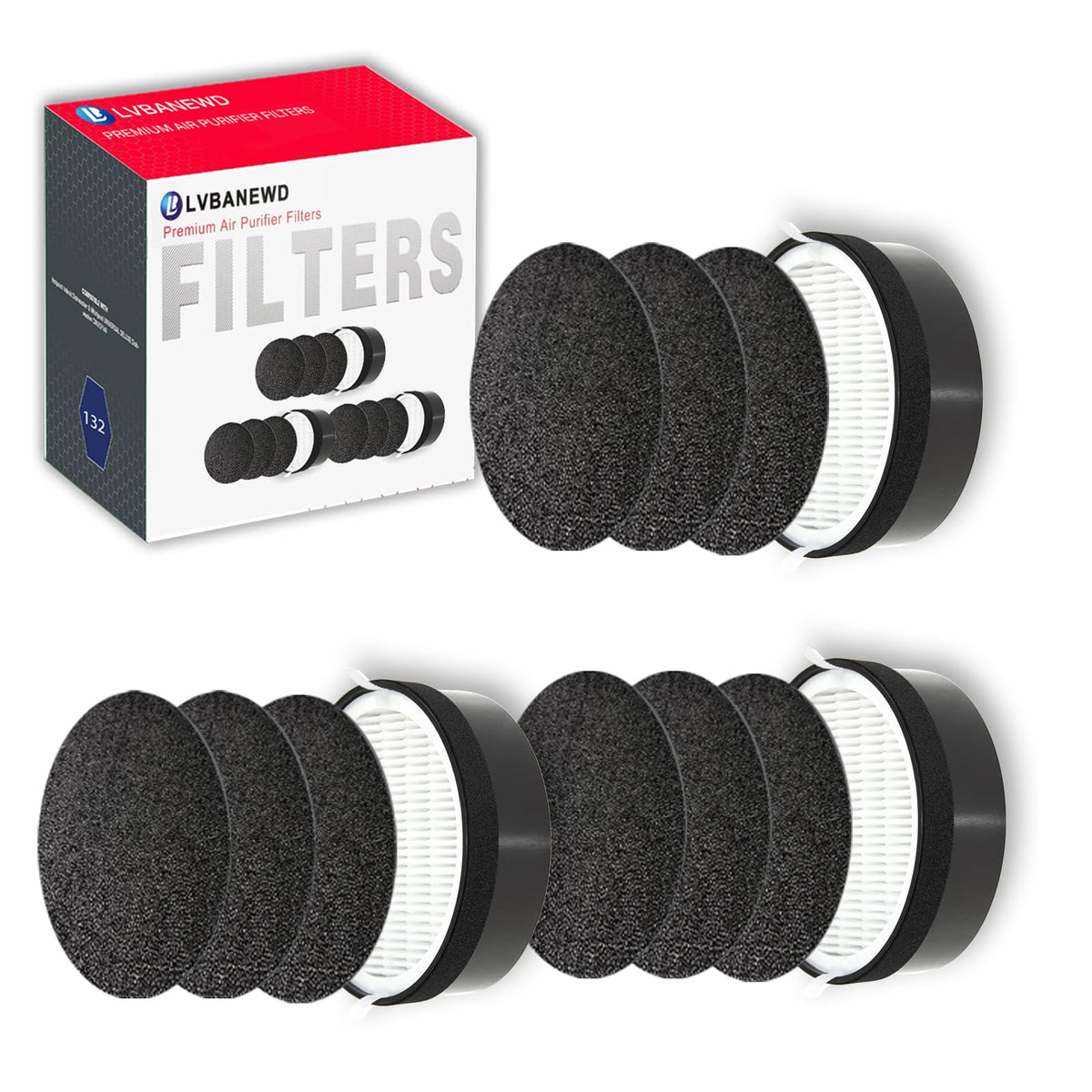 3 Pack Lblvbnewd Replacement Air Purifier Filter Compatible With Levoit Lv H132,Lv H13 Rf
