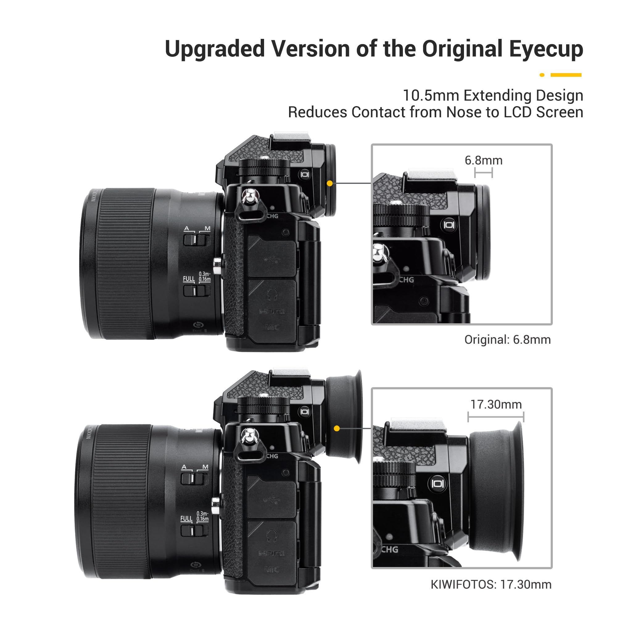 Upgraded Z8 Z9 Zf Eye Cup Eyecup Eyepiece, Soft Extended Eyecup Viewfinder Extender For Nikon Zf Z9 Z8 Cameras,Replaces Nikon Dk