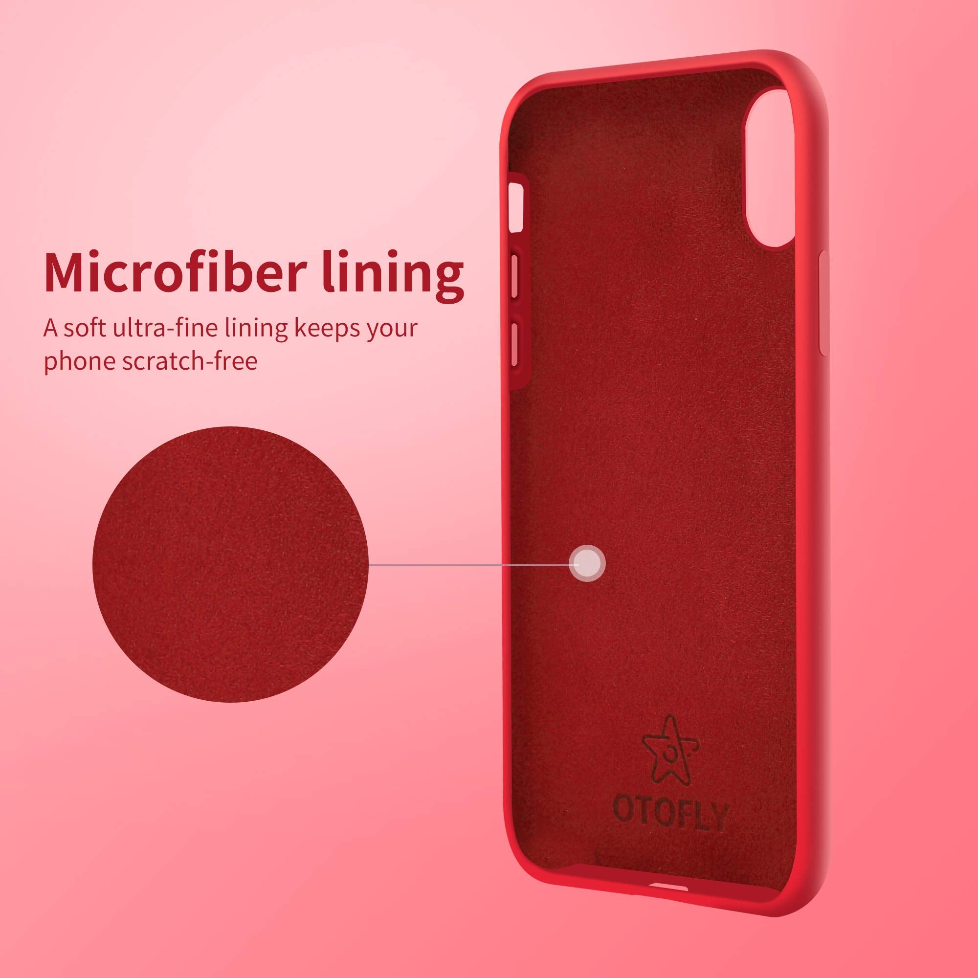 Otofly For Iphone X Case, [Silky And Soft Touch Series] Premium Soft Silicone Rubber Full Body Protective Bumper Case Compatible