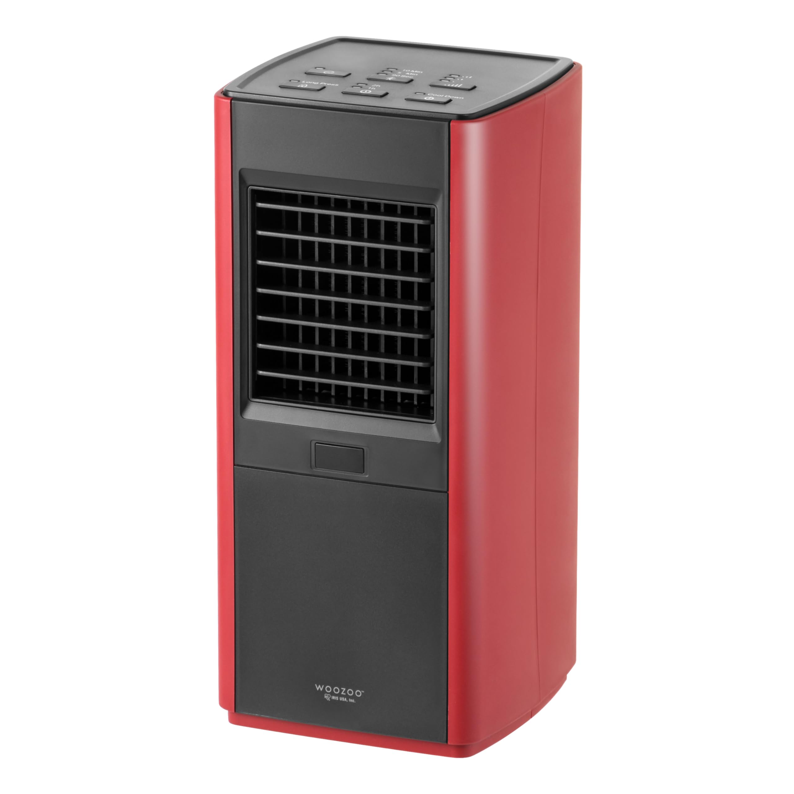 IRIS WOOZOO Slim Portable Space Indoor Heater With Motion Sensor for Bedroom, Living Room, Kitchen, Office, Red/Black