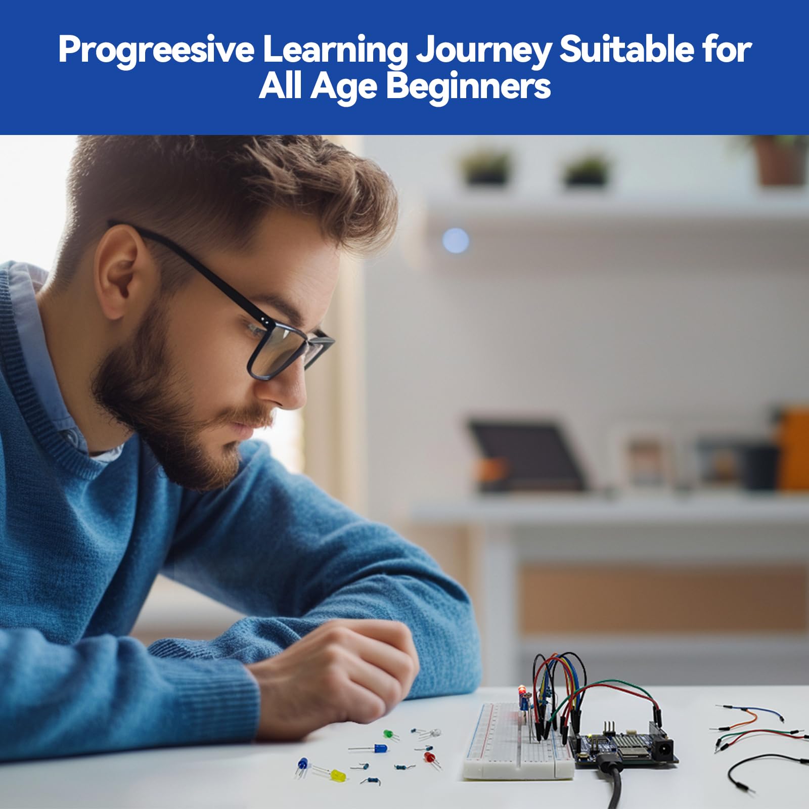 Sunfounder Elite Explorer Kit With Original Arduino Uno R4 Wifi, Rohs Compliant, Bluetooth Iot Esp32 Iic Lcd1602 Oled, Super Sta