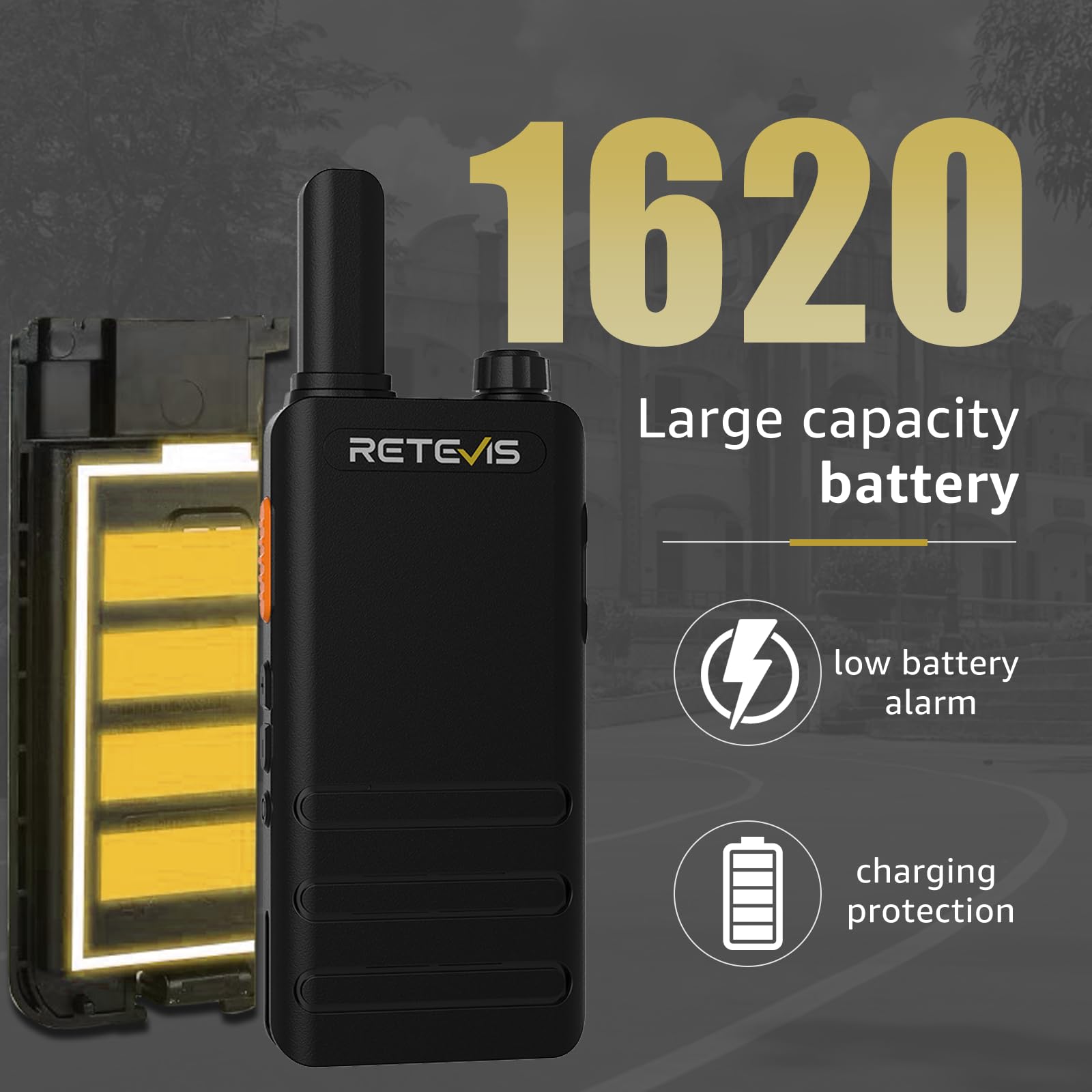 Retevis Rt22P,New Version Of Rt22(2.0),Portable 2 Way Radio With Earpiece,1620Mah Battery,Usb C,Rechargeable Walkie Talkies(6 Pack) With 6 Way Multi Gang Charger,For Church Security School Warehouse