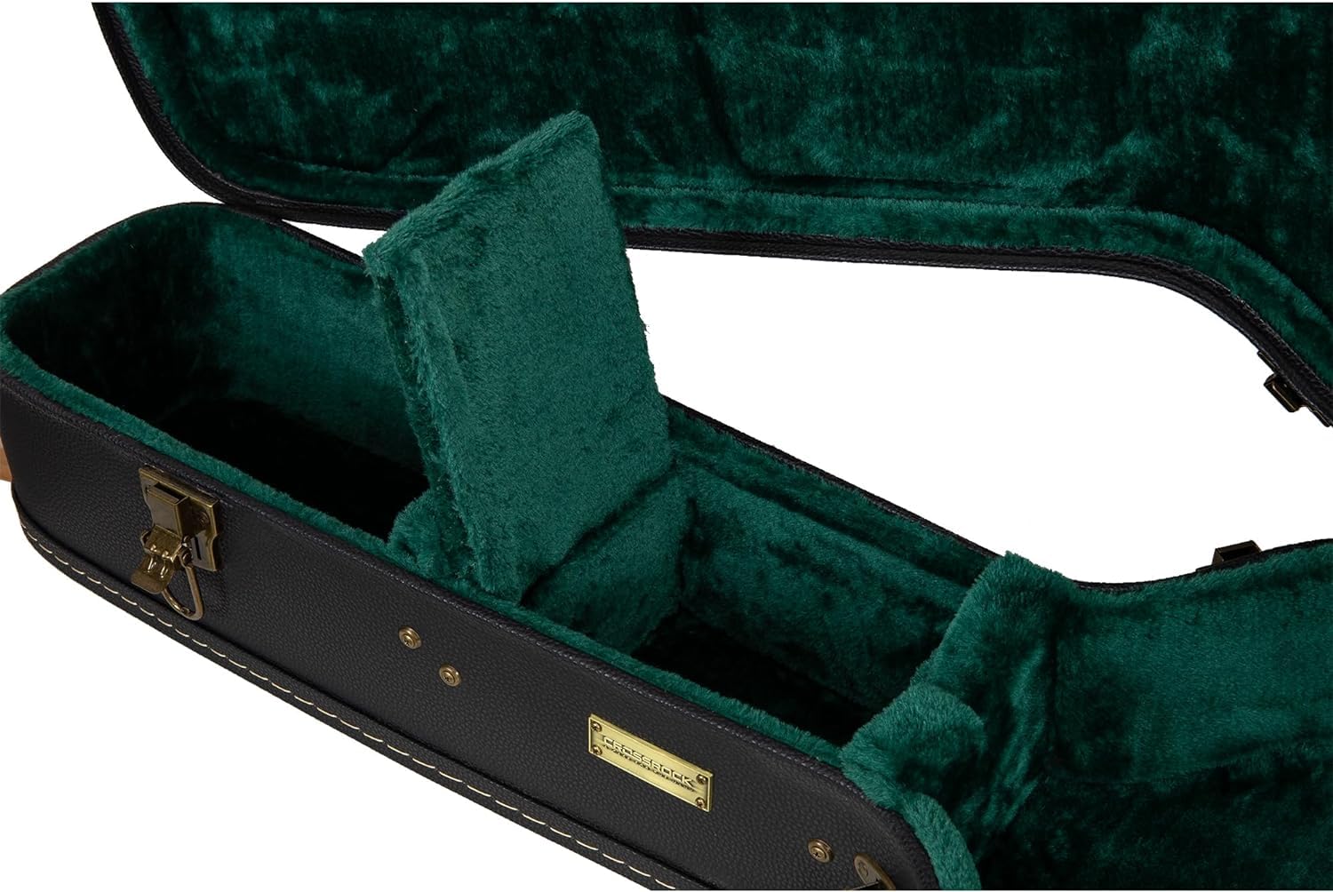 Crossrock Electric Guitar Case Fits 16 Lower Bout Hollow-Body Archtop Guitars-Vintage Hardware, Sponge Lining, Metal Feet, Stora