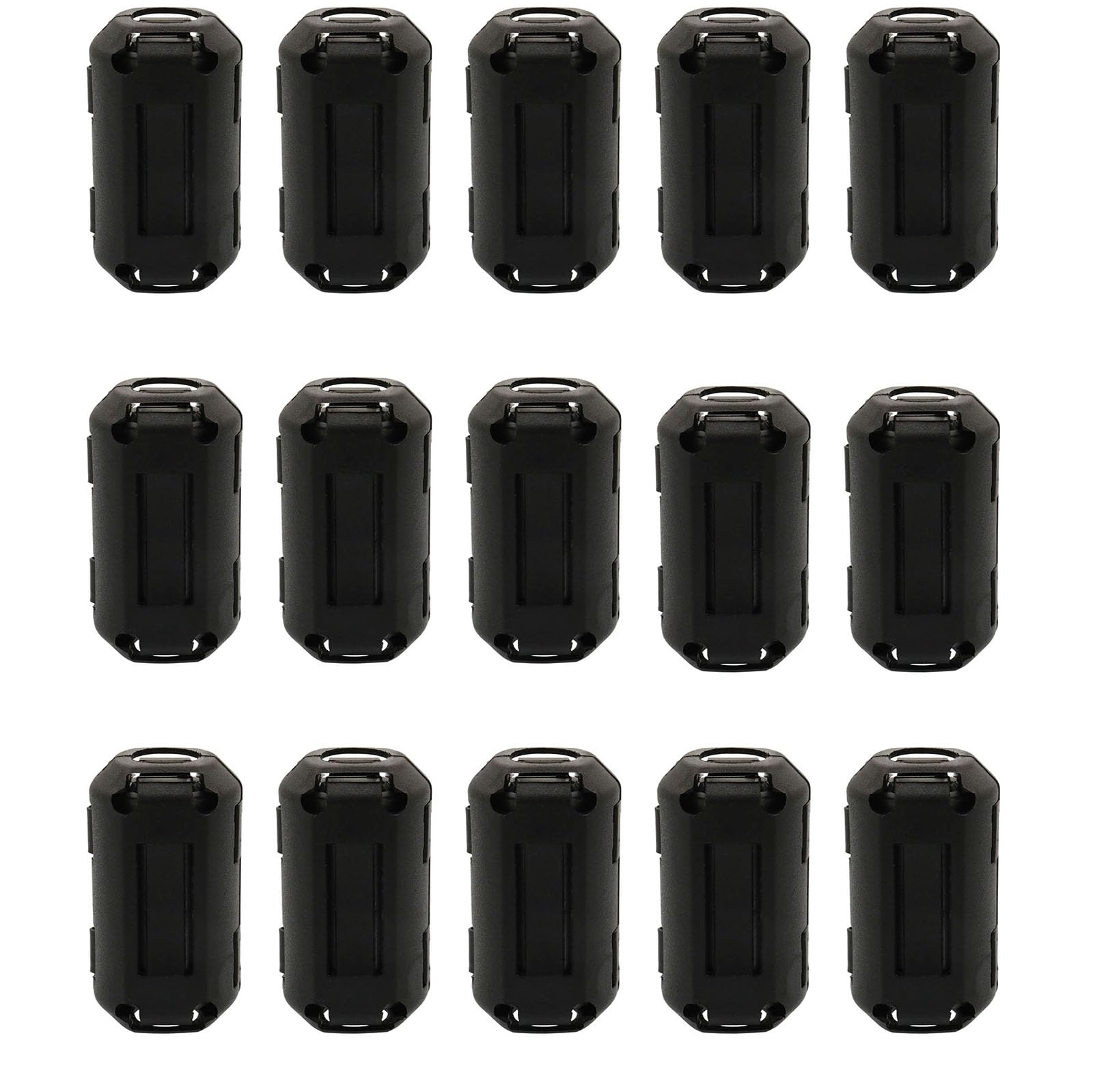 15Pcs 9Mm Clip On Ferrite Ring Core Rfi Emi Noise Suppressor Cable Clip For Telephones Tvs Speakers Radio Audio Equipment Noise