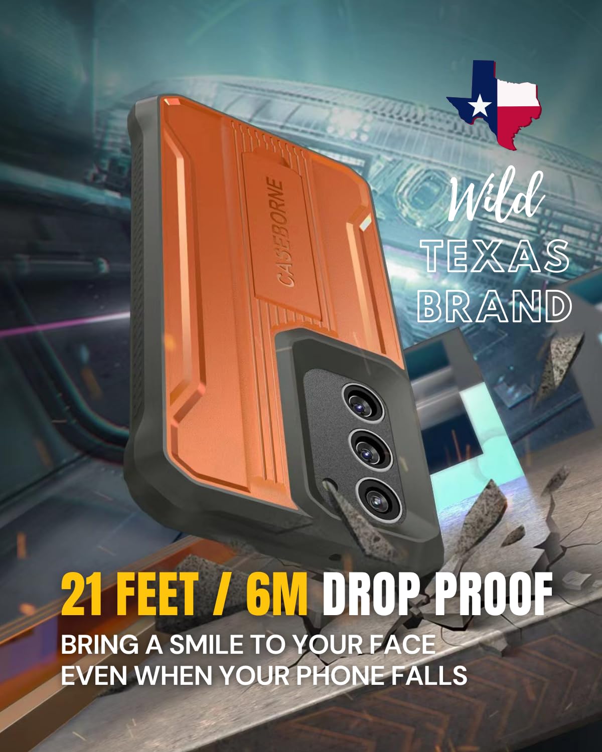 Caseborne V Designed For Samsung Galaxy S23 5G Case (Formerly Armadillotek), Full Body Multi Layer Rugged Kickstand Protective C