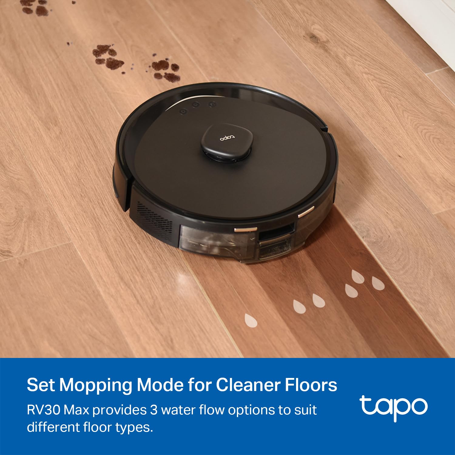 Tapo Lidar Smart Navigation Robot Vacuum And Mop, 5300Pa Max, 97%+ Dust Pickup Rate, Customizable Cleaning, Self Charging, Works