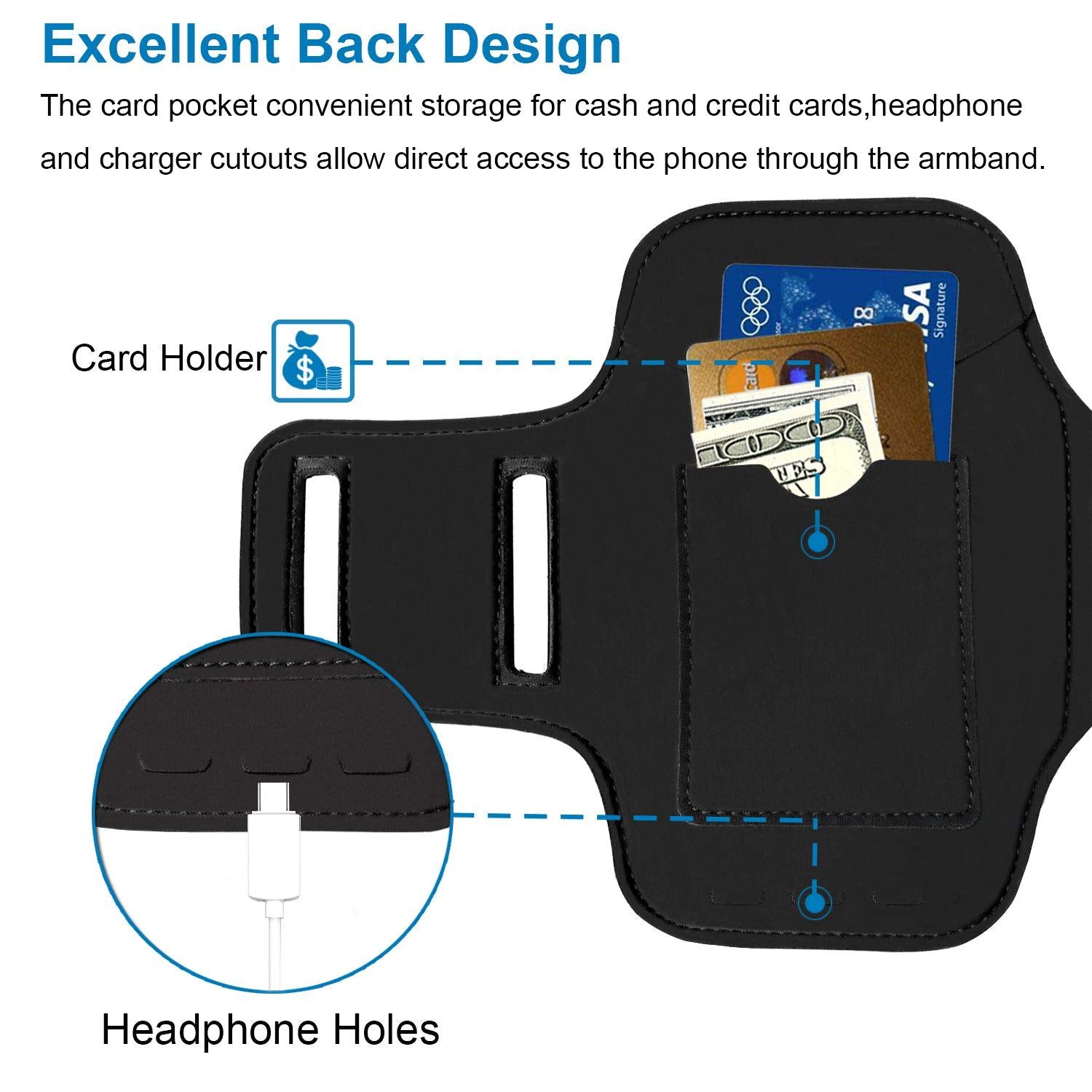 Bumove Phone Running Armband For Samsung Galaxy S24+/S23+/S22+, S20 Fe/S21 Fe, S24 Plus, S23 Plus Gym Workouts Sports Arm Band,