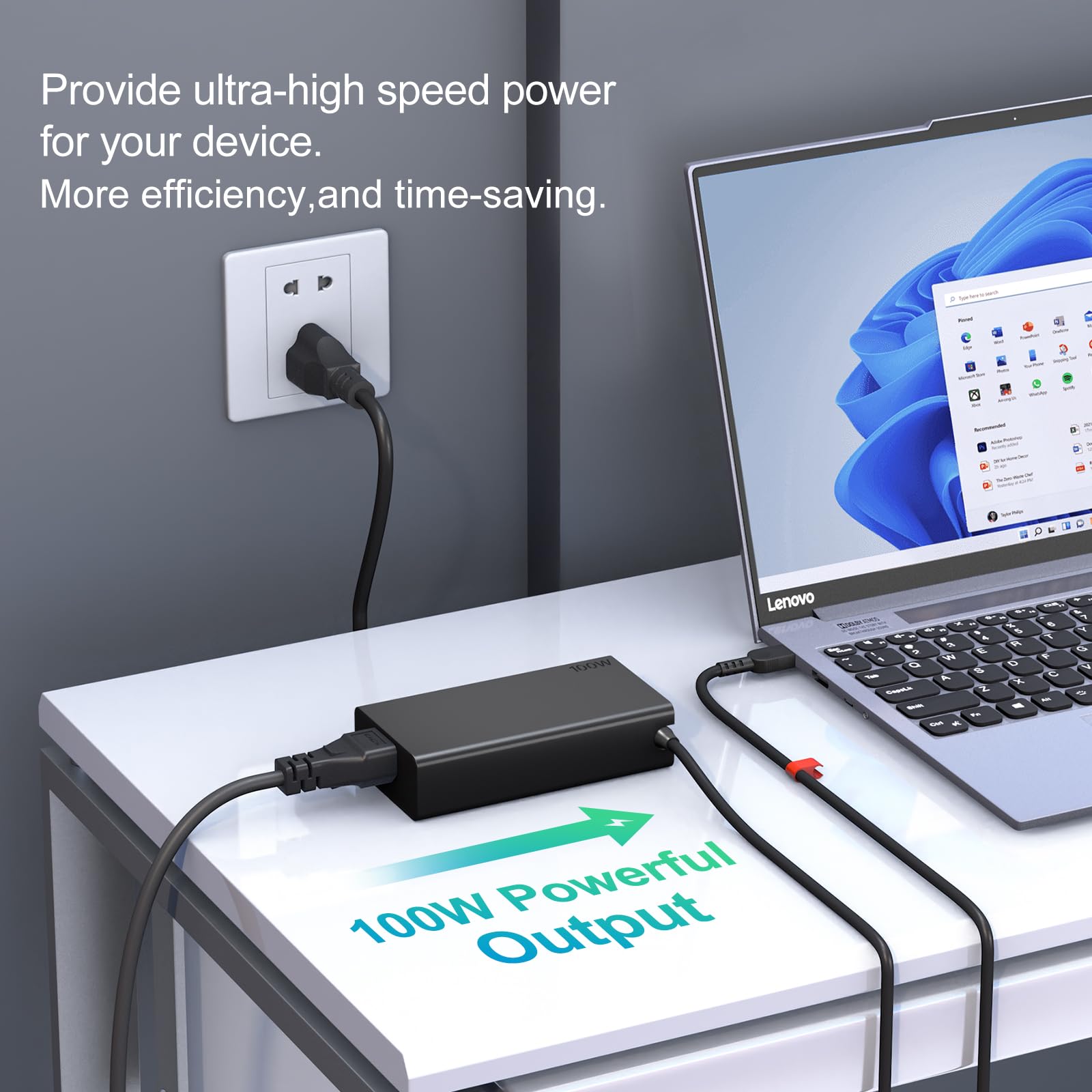 100W Usb C Lenovo Charger For Yoga 9 9I 7 7I,Thinkbook 15 16,Yoga Slim 7 Pro,Ldeapad 5 Pro16,Adl100Ylc3A,Adl100Ydc3A,Sa11D52396,