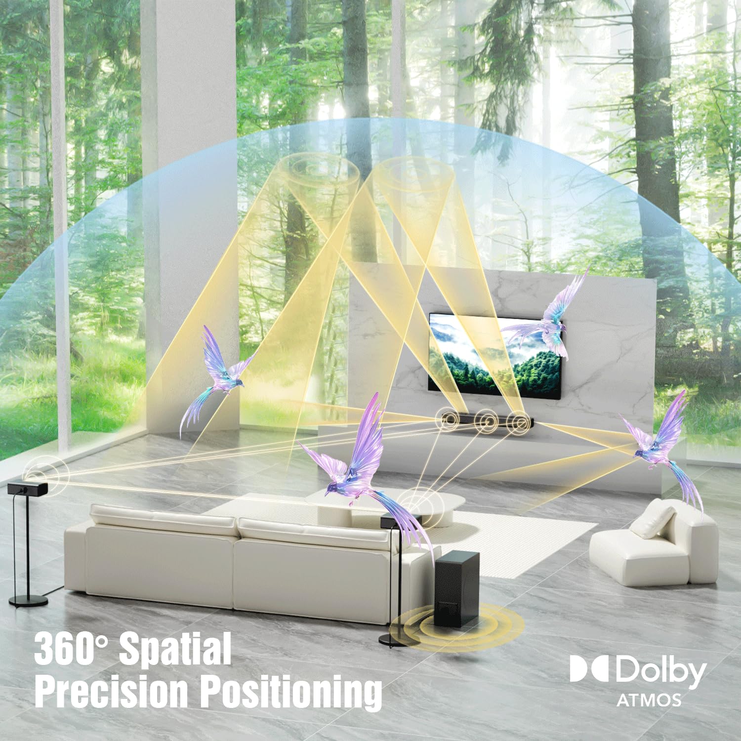 Hiwill Enhanced 5.1.2Ch Dolby Atmos Soundbar, Home Theater Surround Sound System For Tv, Sound Bar For Smart Tv With 6.5'' Subwo