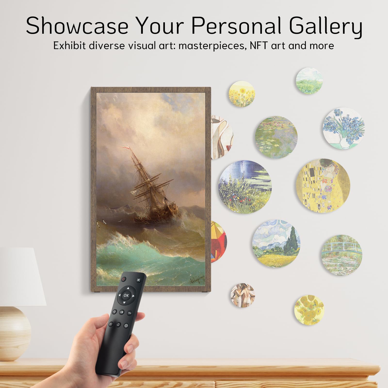 Nexfoto 21.5 Inch Extra Large Digital Picture Frame 64Gb Bluetooth Speakers, Digital Photo Frame 1920X1080 Fhd Light Sensor Dark