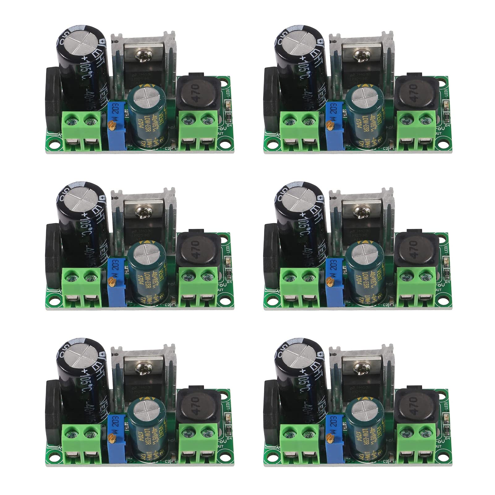 Diann 6Pcs Ac/Dc To Dc Step Down Buck Converter Voltage Regulator Power Supply Board 2A Lm2596Hv Converter Module
