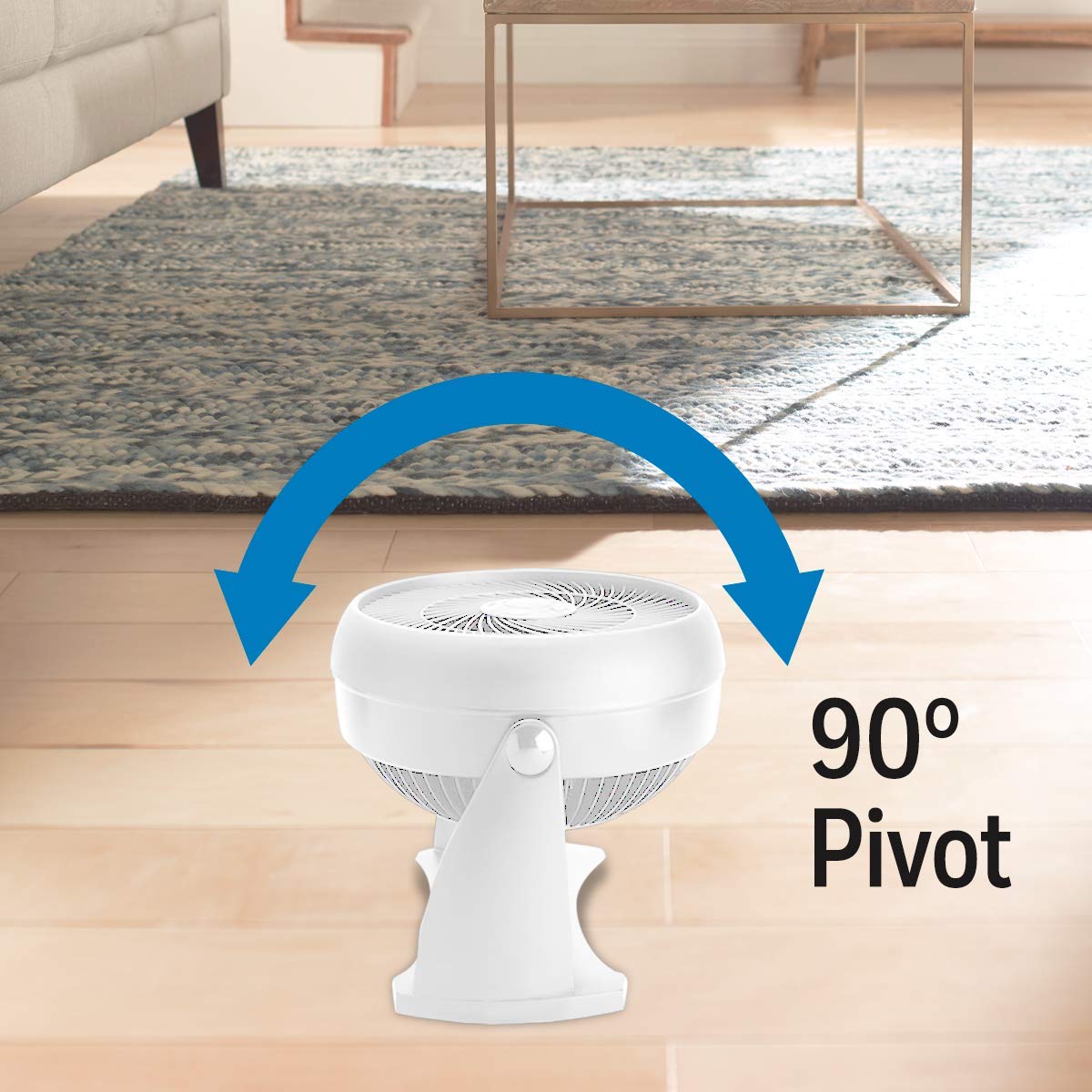 Honeywell Ht-904 Turboforce Tabletop Air Circulator Fan, Small, White - Quiet Personal Fan For Home Or Office, 3 Speeds And 90 D