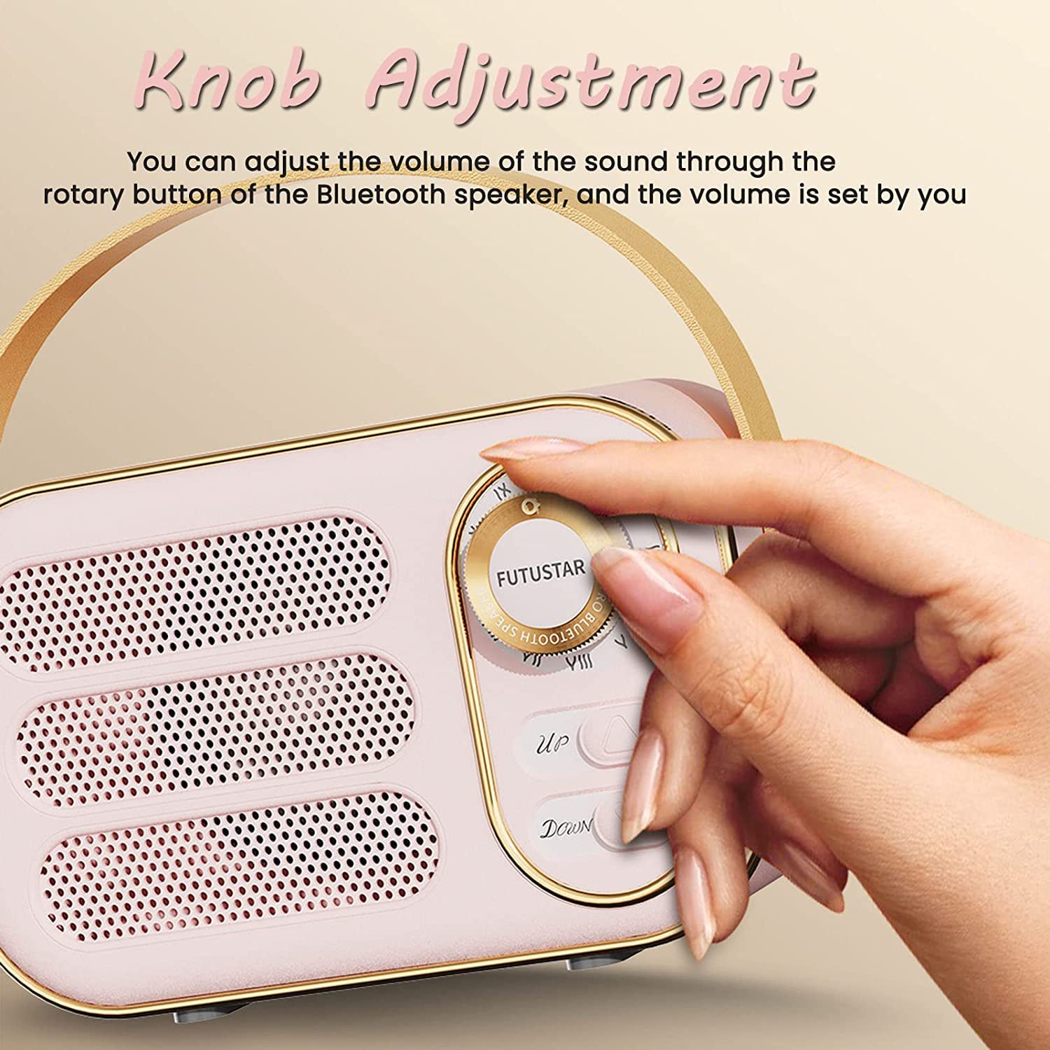 Anliato Retro Bluetooth Speaker, Vintage Portable Wireless Bluetooth Speakers With Loud Volume Bluetooth 5.0 Support Tf Card U D