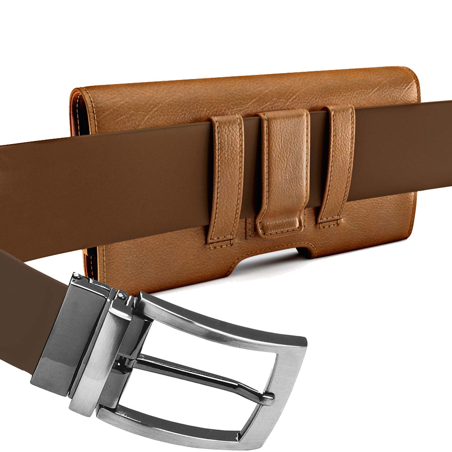 Bomea Leather Holster For Iphone 16 16E Pro 15 14 13 12 11 10 Xr Xs X, Samsung Galaxy S25 S24 S23 5G - Cell Phone Belt Holder Ca