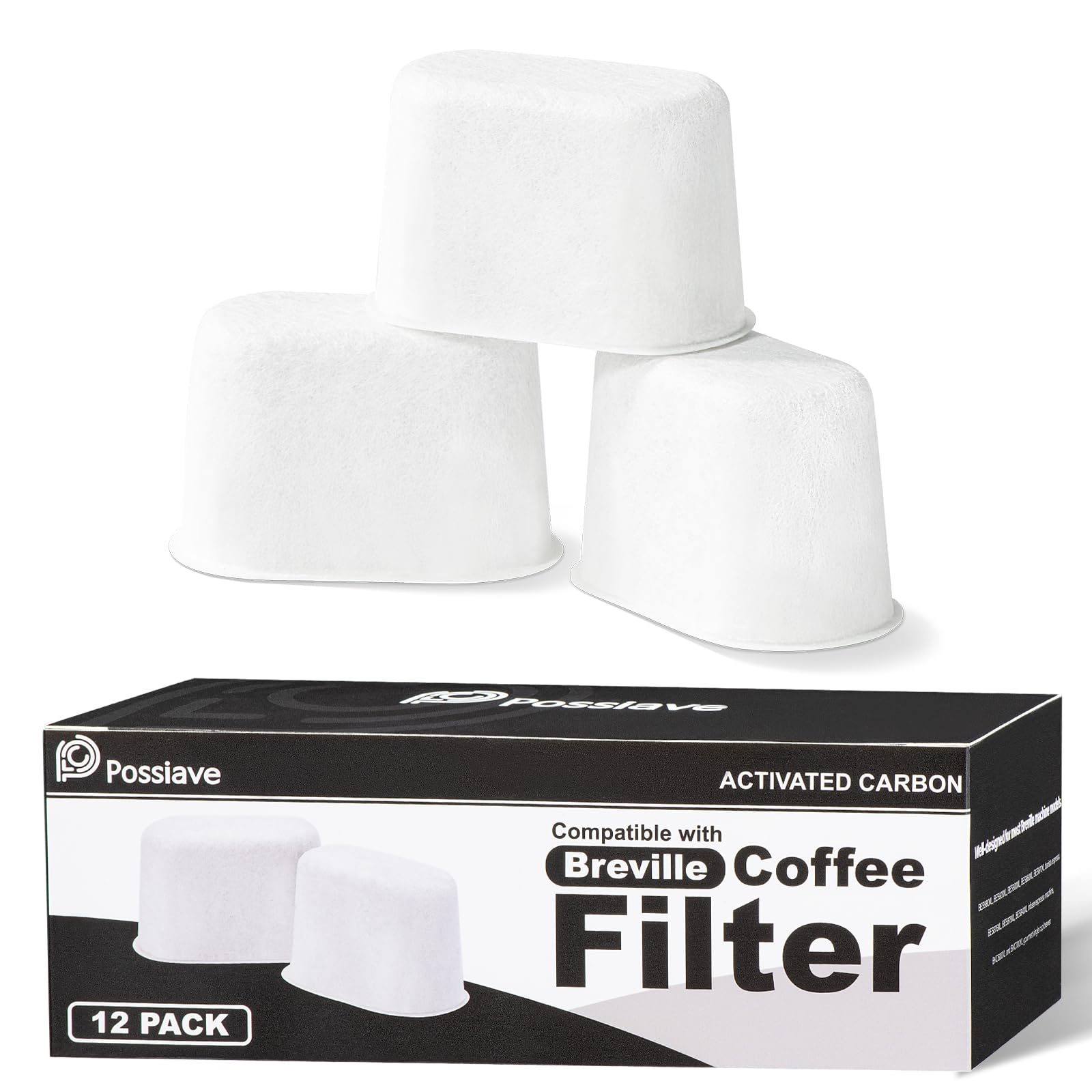 2 Pack Charcoal Breville Filters For Espresso Machines, Breville Espresso Machine Water Filter Replacements