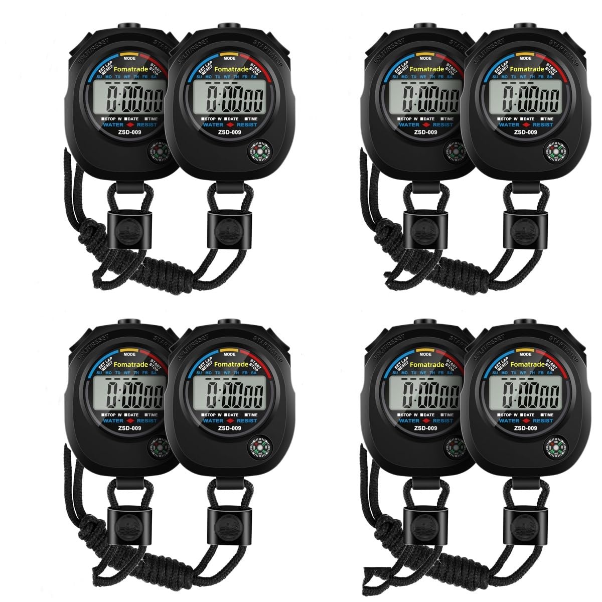 Fomatrade Waterproof Stopwatch,Digital Stopwatch Timer,Sport Stop Watch,Interval Timer With Large Display (8)