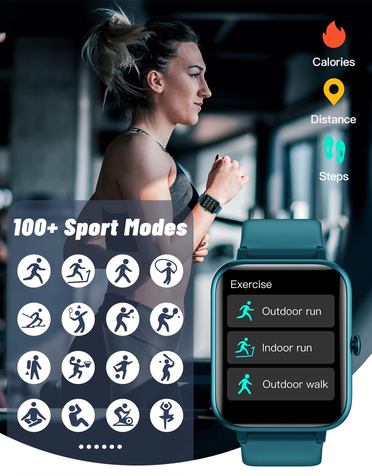 Grv Smart Watch For Ios And Android Phones (Answermake Calls), Watches For Men Women Ip68 Waterproof Smartwatch Fitness Tracker